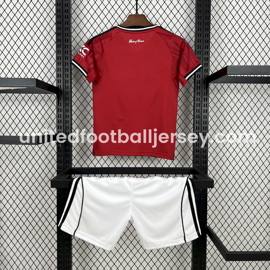unitedfutballjersey-Manchester United 25-26 Home Kids Kit