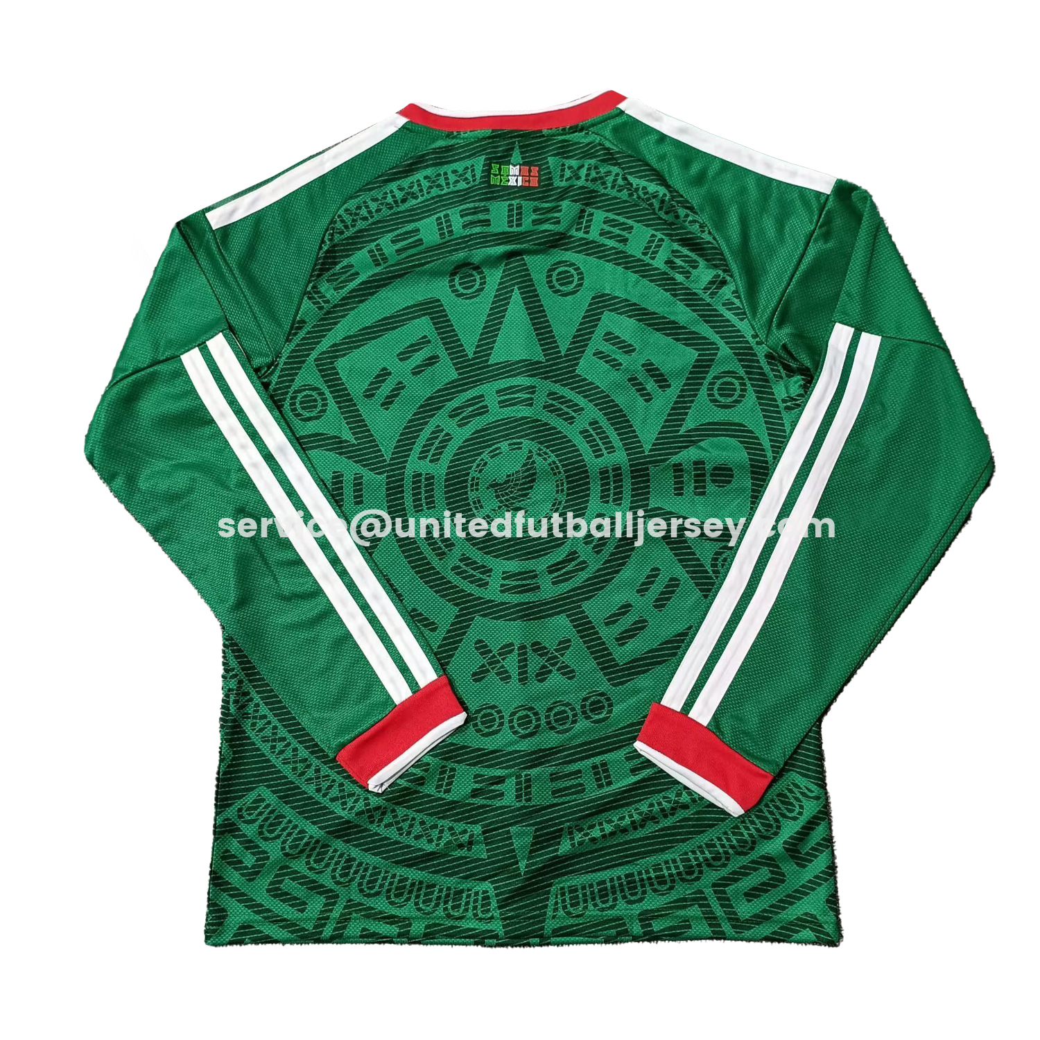 unitedfutballjersey-Mexico 2026 Home Long Sleeves Jersey - Fans Version
