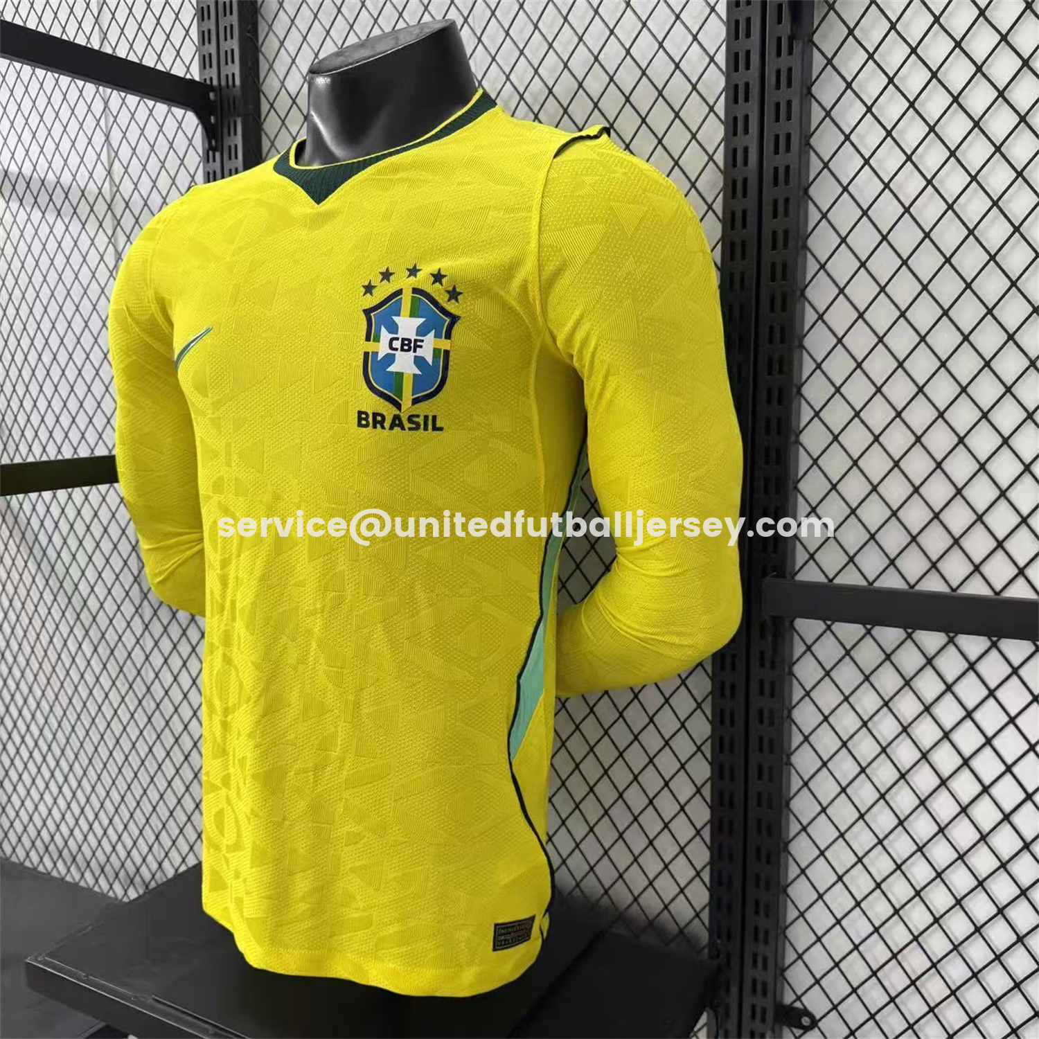 unitedfutballjersey-Brazil 2026 Home Long Sleeves Jersey - Player Version