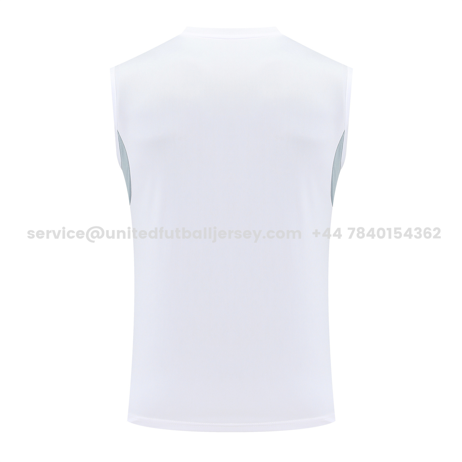 unitedfutballjersey-Real Madrid 25-26 Vest Training Set - Grey And White Vest & Black Shorts