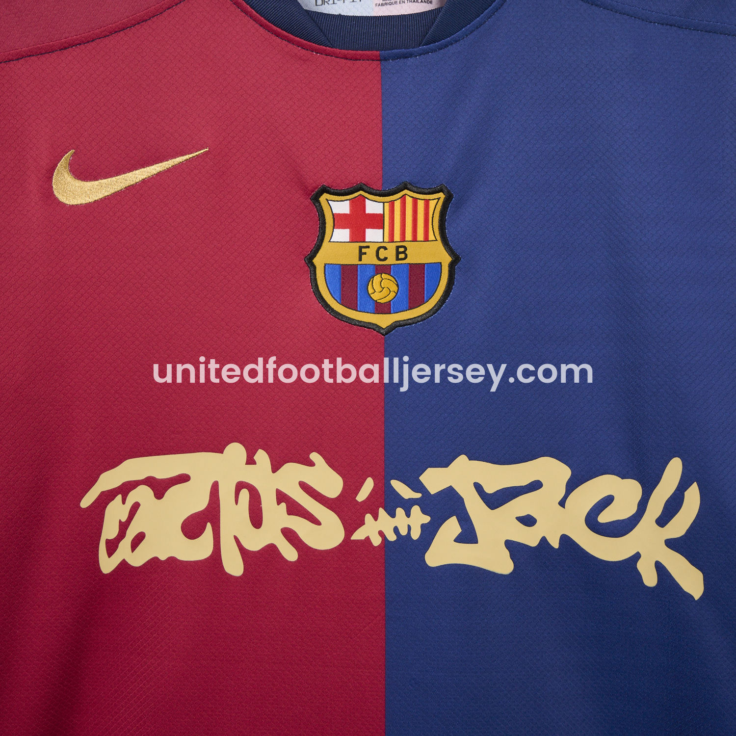 unitedfutballjersey-Barcelona x Travis Scott 24-25 Home Jersey - Fans Version