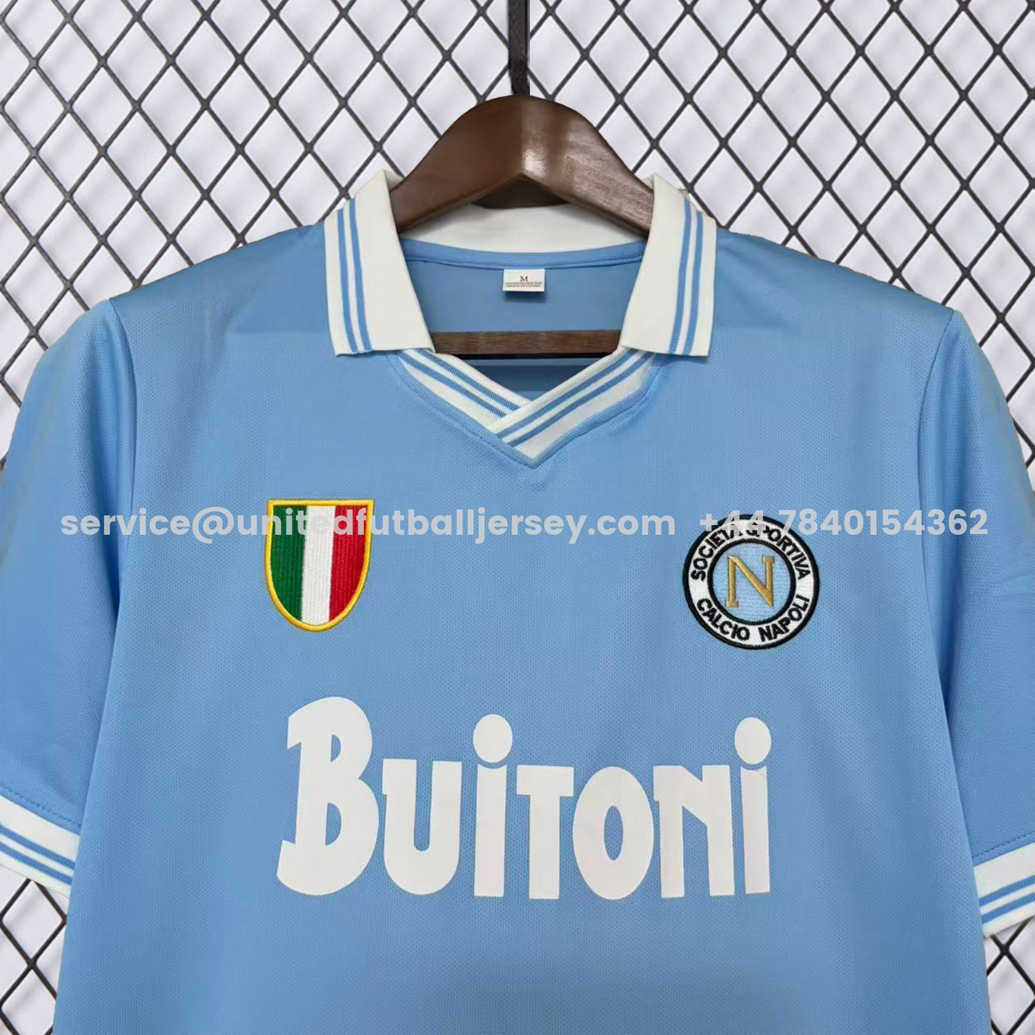 unitedfutballjersey-Retro Napoli 1987-88 Home 2 Blue Jersey