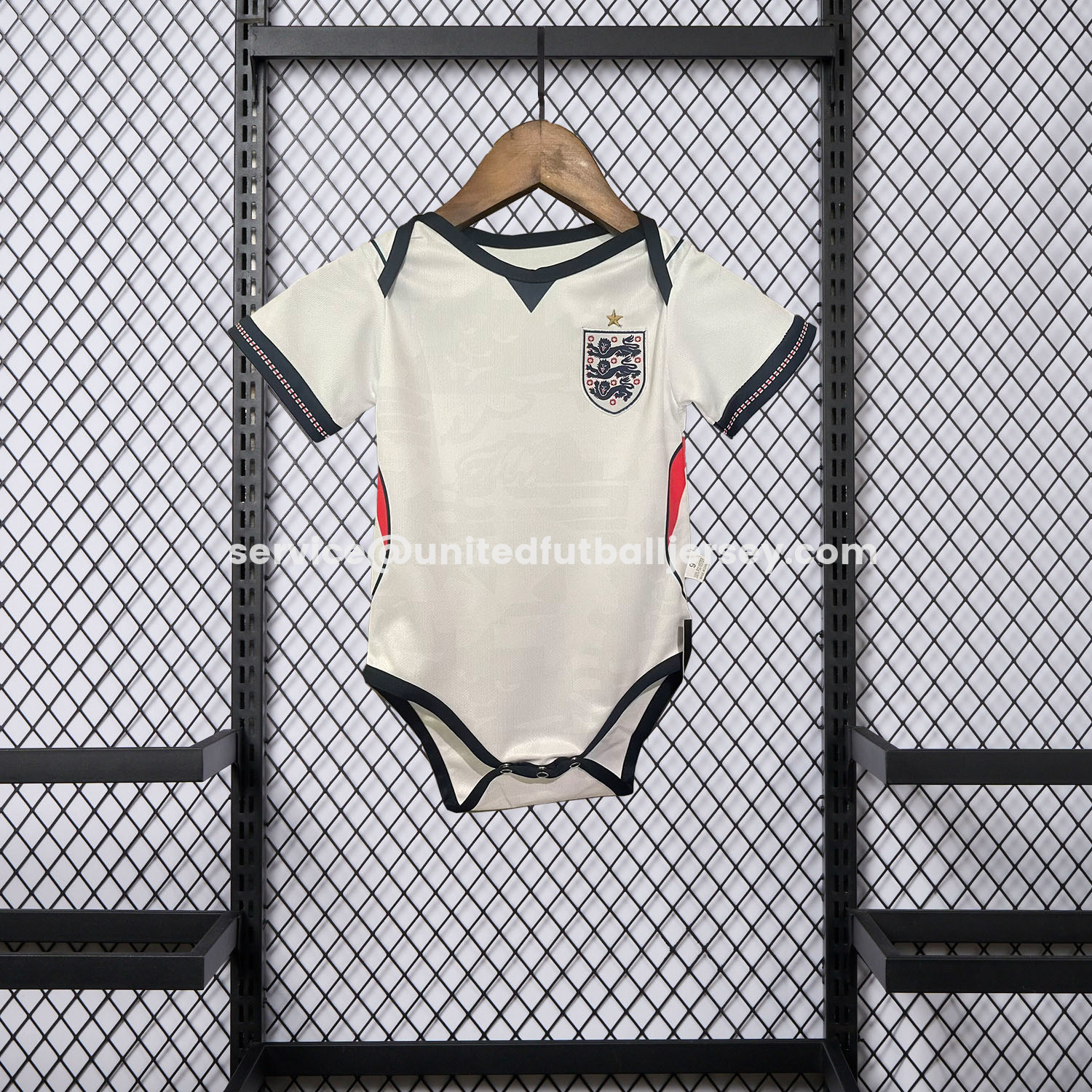 unitedfutballjersey-England 2026 Home Baby Crawling Suit