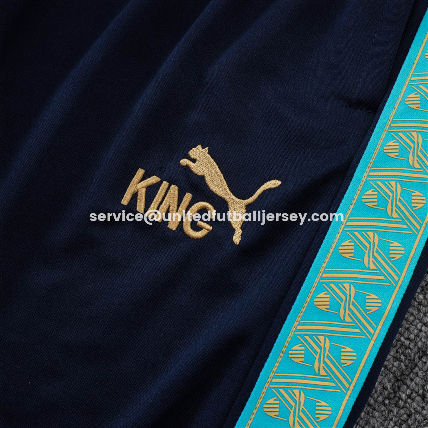 unitedfutballjersey-Marseille 25-26 Long Sleeve Training Set - White Top & Dark Blue Pants