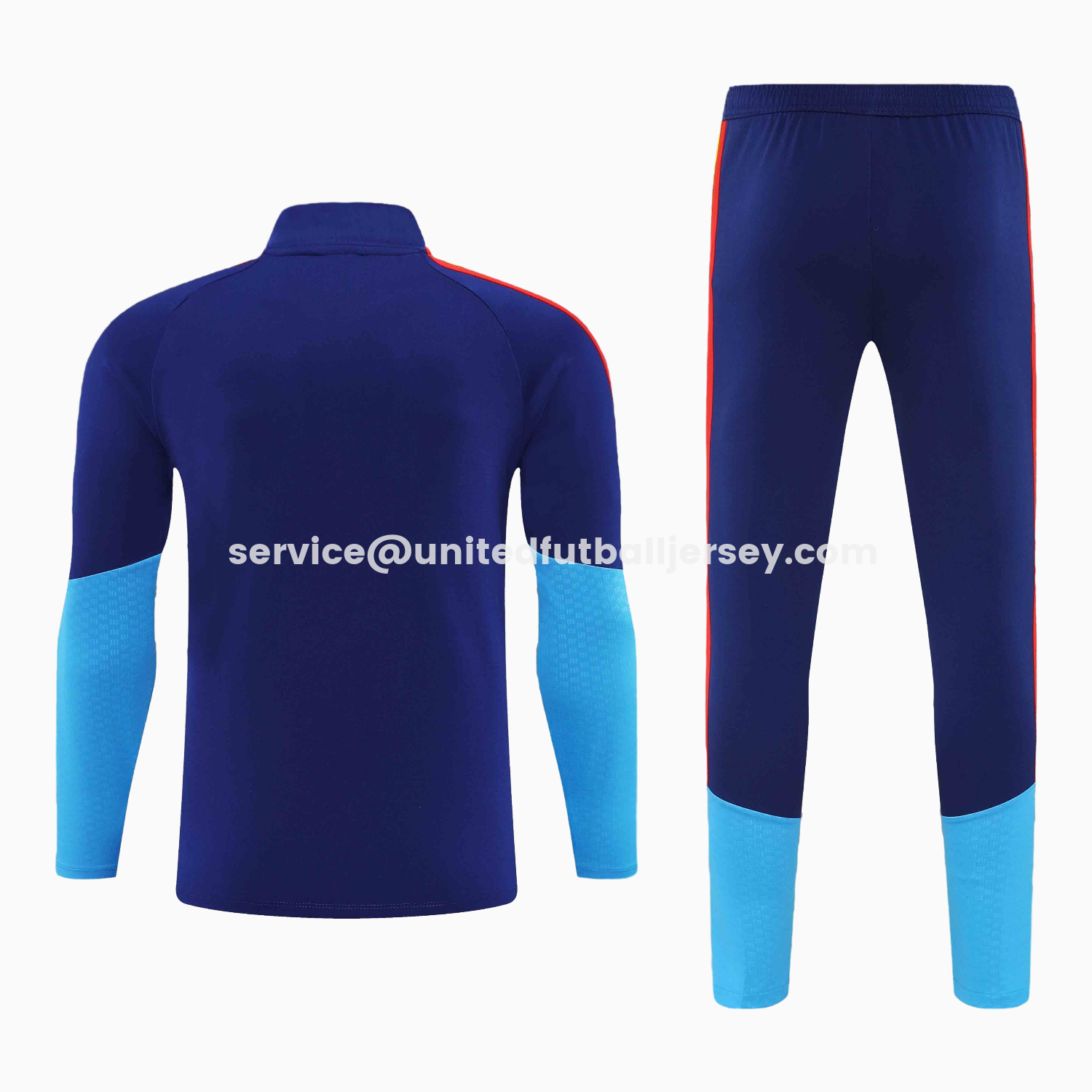 unitedfutballjersey-Spain 2026 Kids Long Sleeve Training Set - Deep Blue Top & Pants