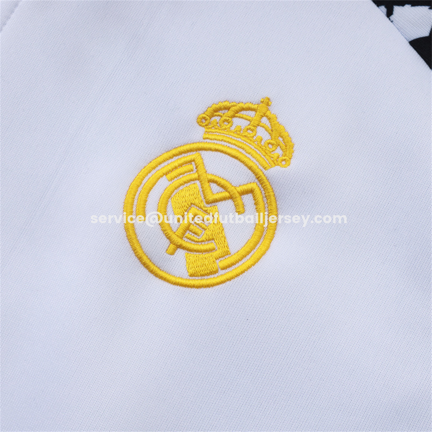 unitedfutballjersey-Real Madrid 25-26 Unsponsored Long Sleeve Training Set - White Top & Black Pants