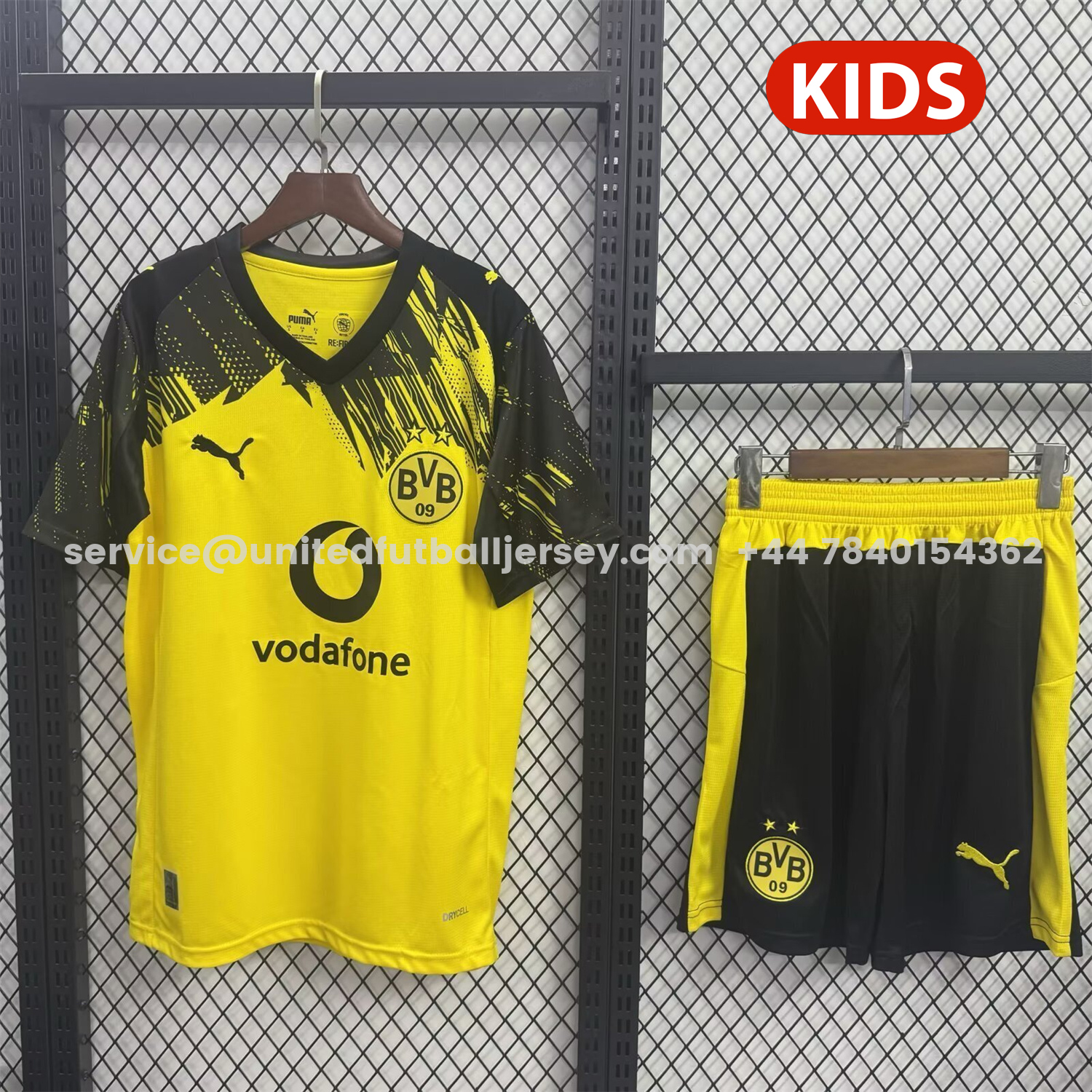 unitedfutballjersey-Dortmund 25-26 Home Kids Kit