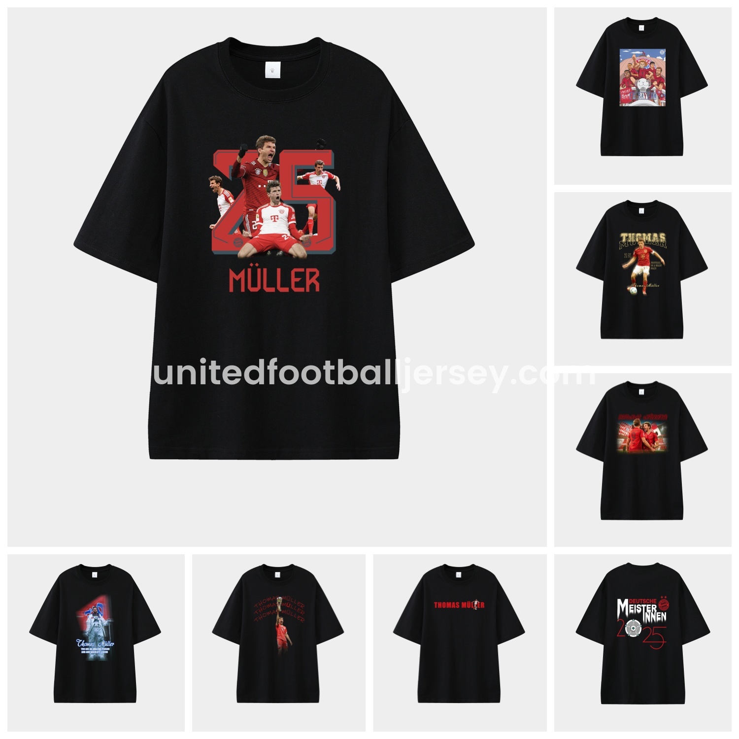 unitedfutballjersey-Bayern Munich Müller‘s Personal Highlights Unisex Pure Cotton T-shirt