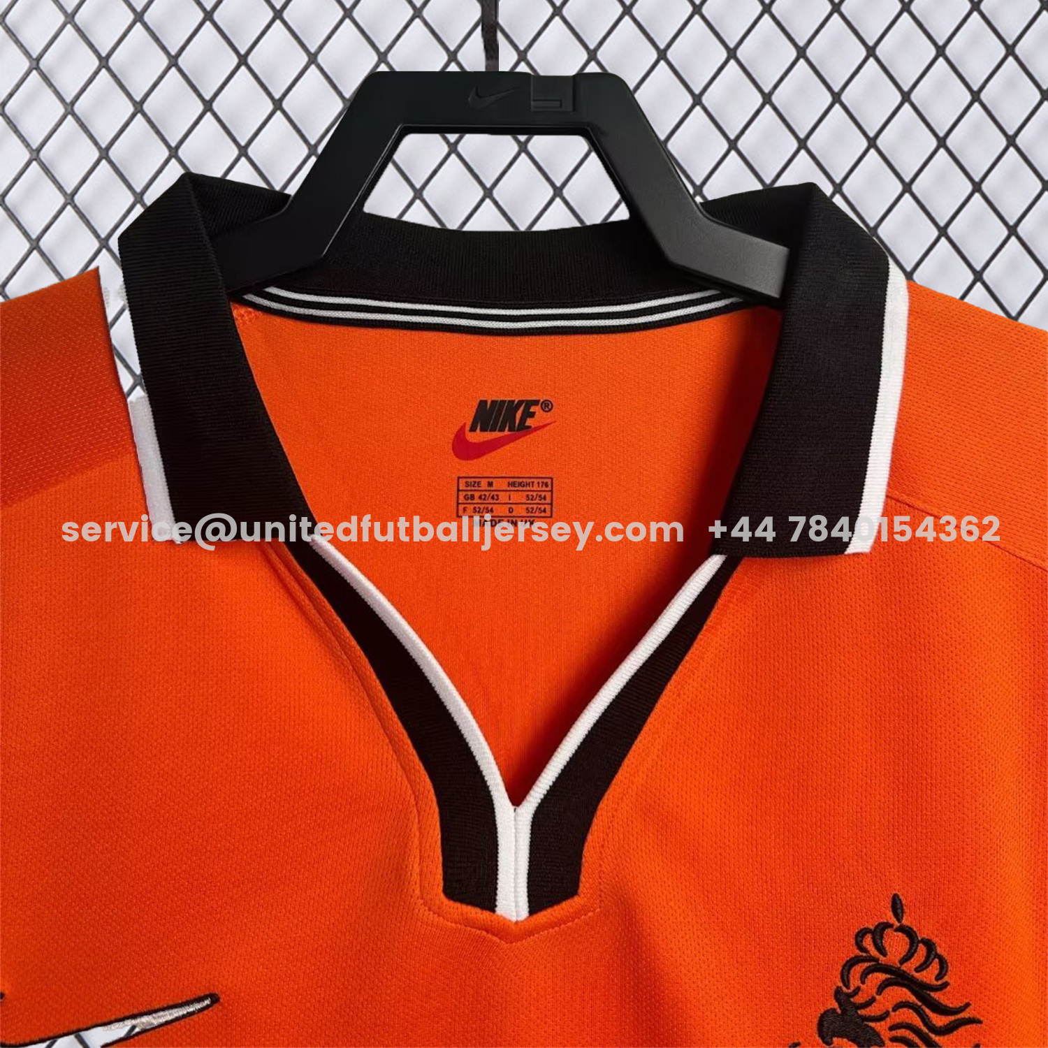 unitedfutballjersey-Retro Netherlands 1998 Home Long Sleeves Jersey