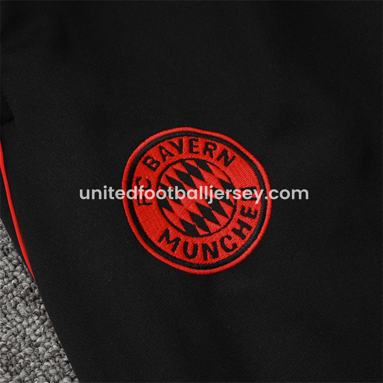 unitedfutballjersey-Bayern Munich 25-26 Jacket Training Tracksuit - Army Green Top and Black Pants