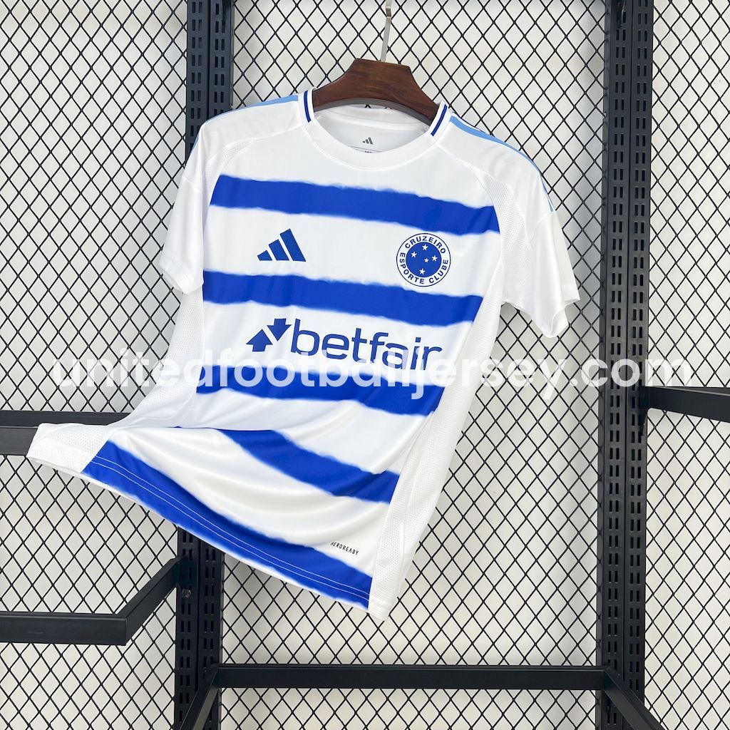 unitedfutballjersey-Cruzeiro 25-26 Away Jersey - Fans Version