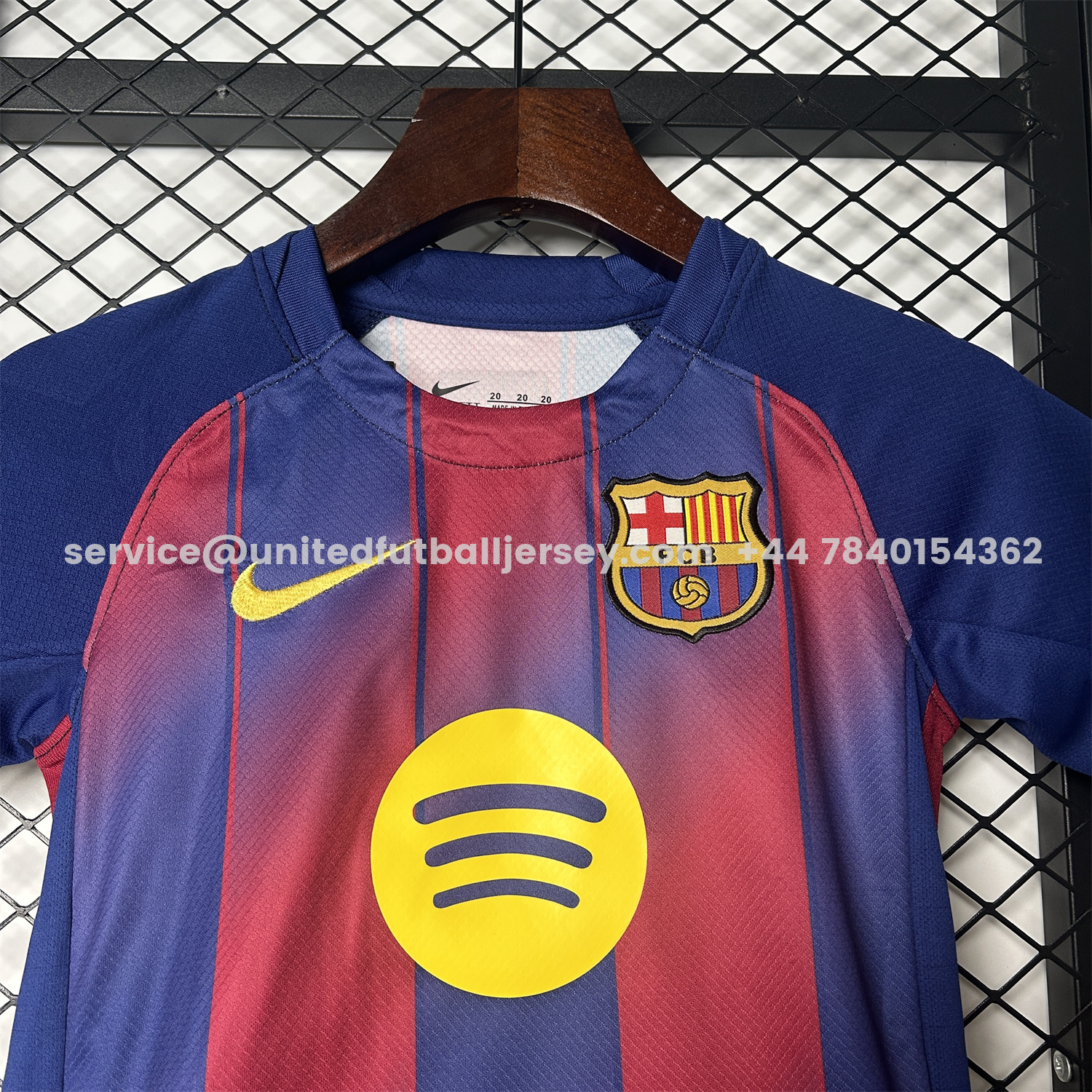 unitedfutballjersey-Barcelona 25-26 Home Kids Kit - Fans Version