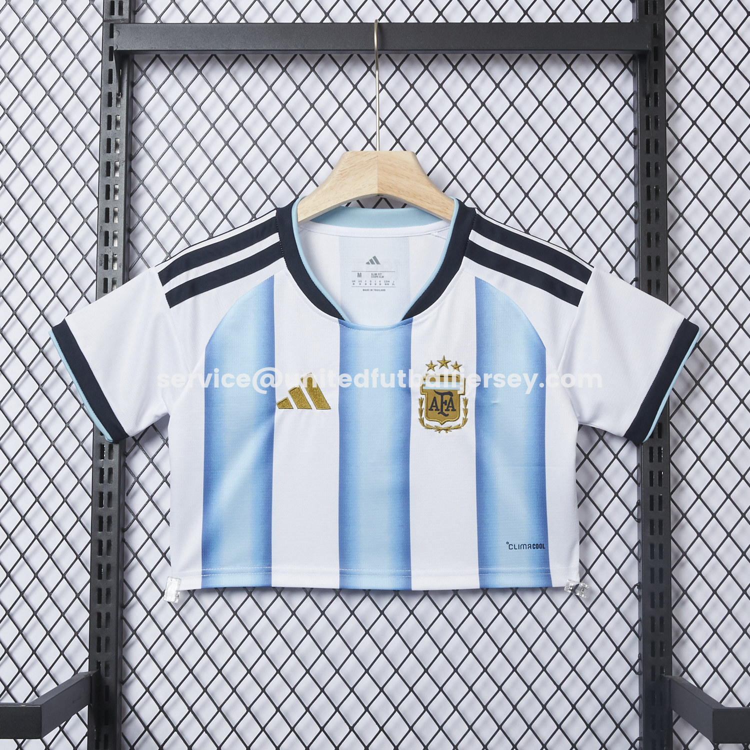 unitedfutballjersey-Women's Argentina 2026 Home Cropped Jersey