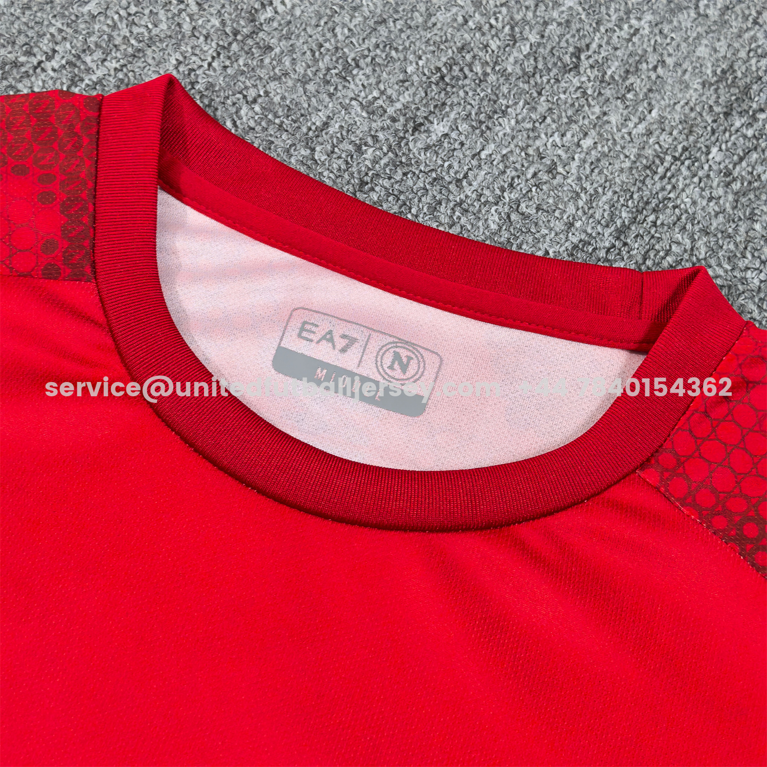 unitedfutballjersey-Napoli 24-25 Red Pre-Match Training Jersey - Fans Version
