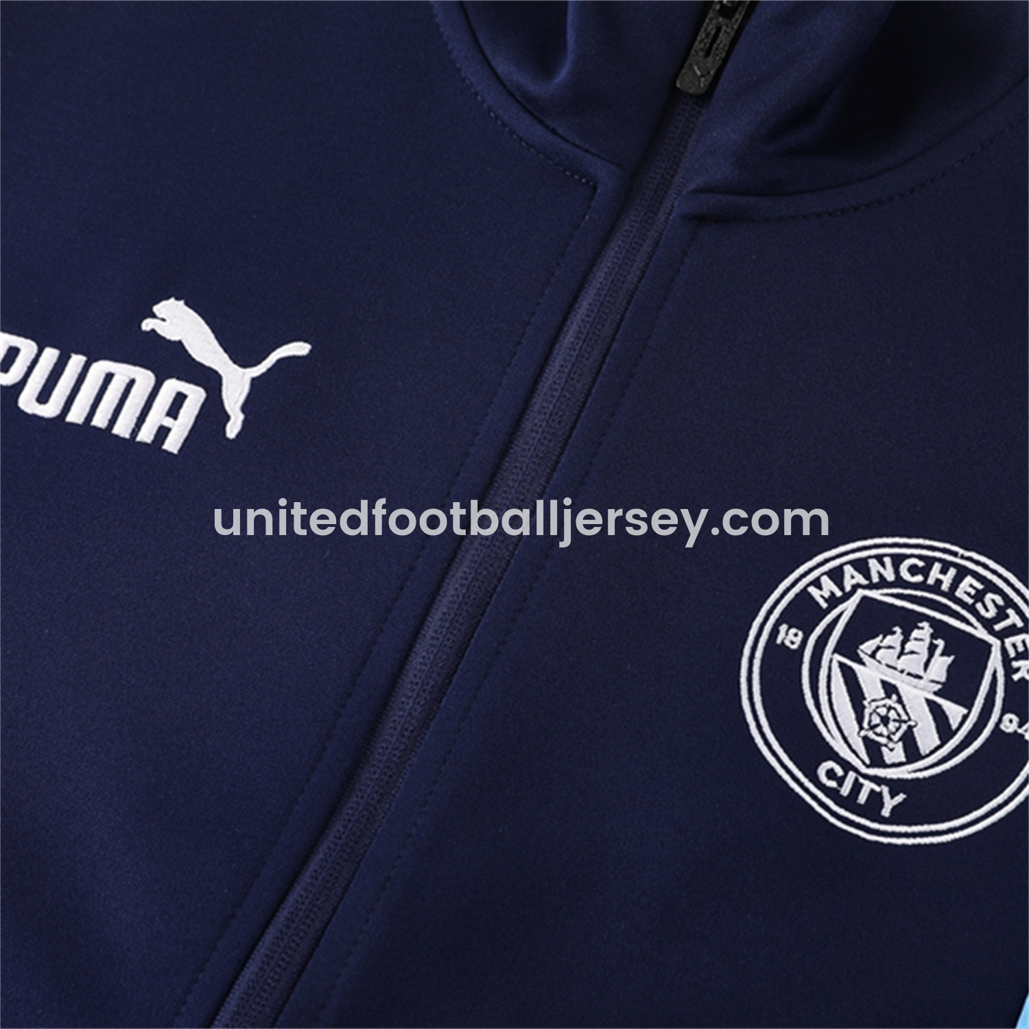 unitedfutballjersey-Manchester City 25-26 Jacket Training Tracksuit - Deep Blue Jackets & Pants
