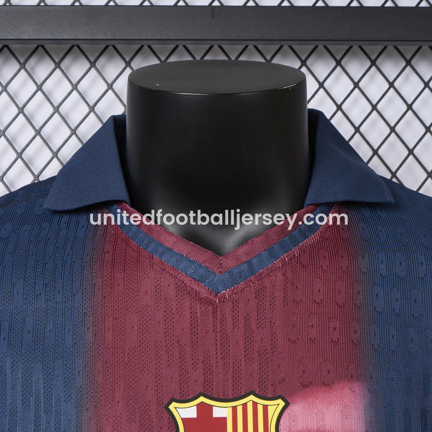 unitedfutballjersey-Barcelona x Travis Scott 2000-01 Home Retro Style Skeleton Jersey - Player Version