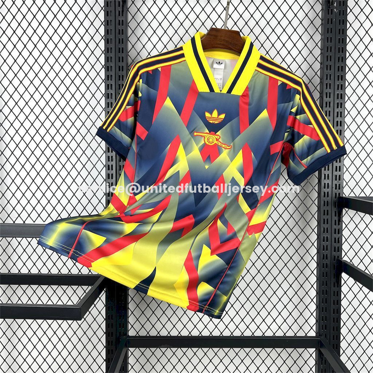 unitedfutballjersey-Arsenal 25-26 Red Yellow Blue LFSTLR Jersey - Fans Version