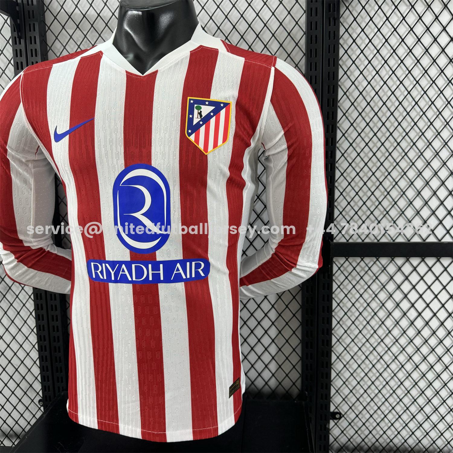 unitedfutballjersey-Atletico Madrid 25-26 Home Long Sleeves Jersey - Player Version