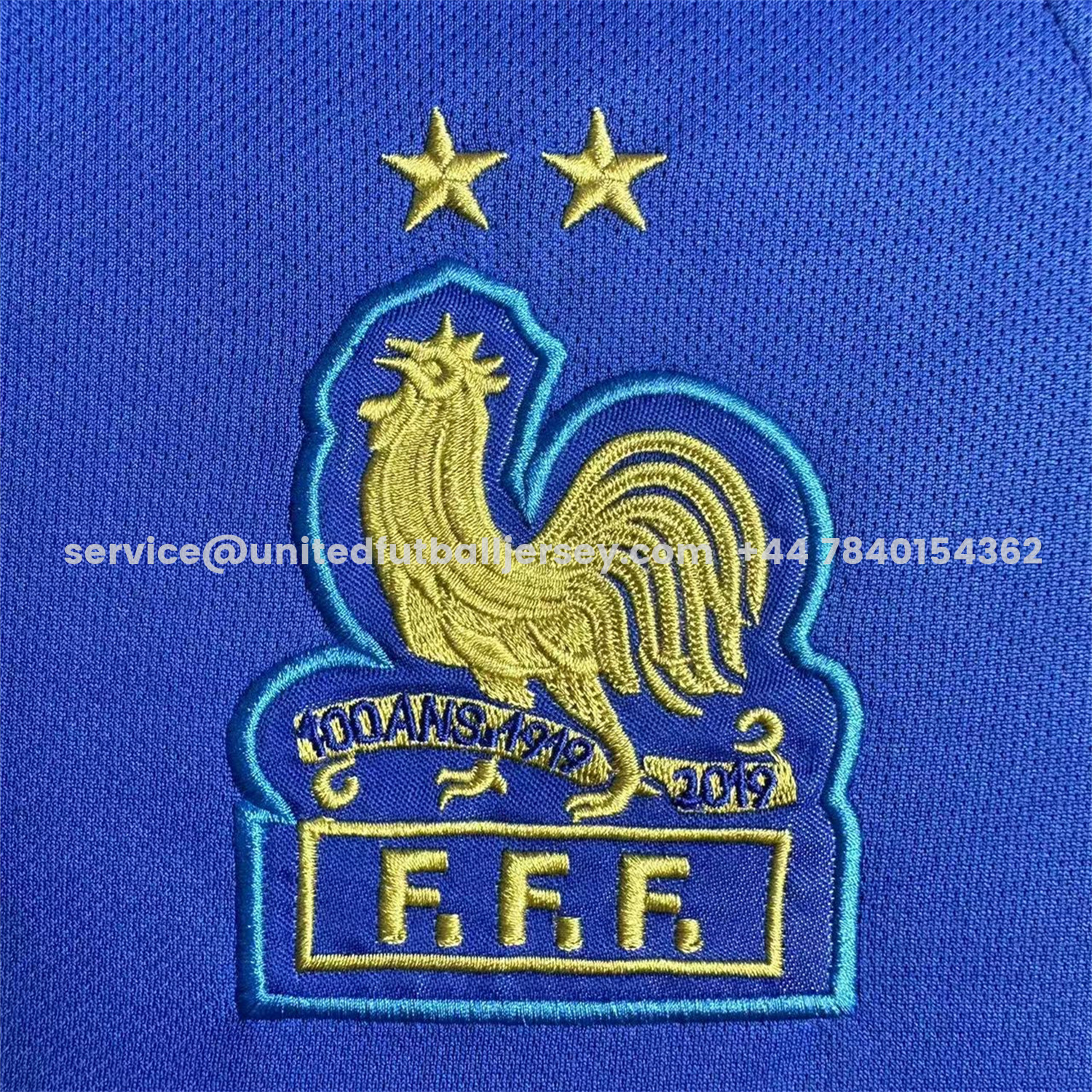 unitedfutballjersey-Retro France 2019 100th Anniversary Jersey