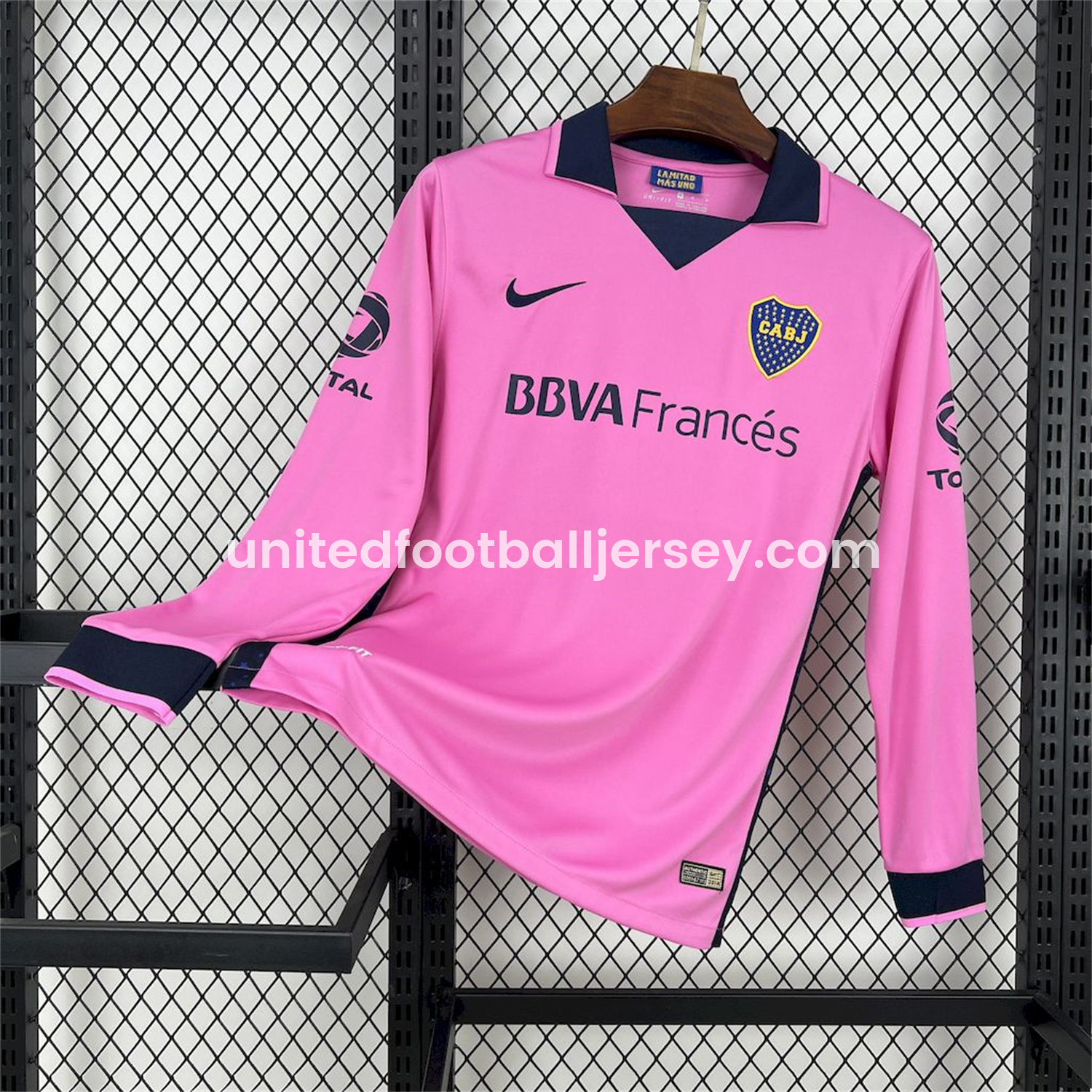 unitedfutballjersey-Retro Boca Juniors 2013-14 Away Long Sleeves Jersey