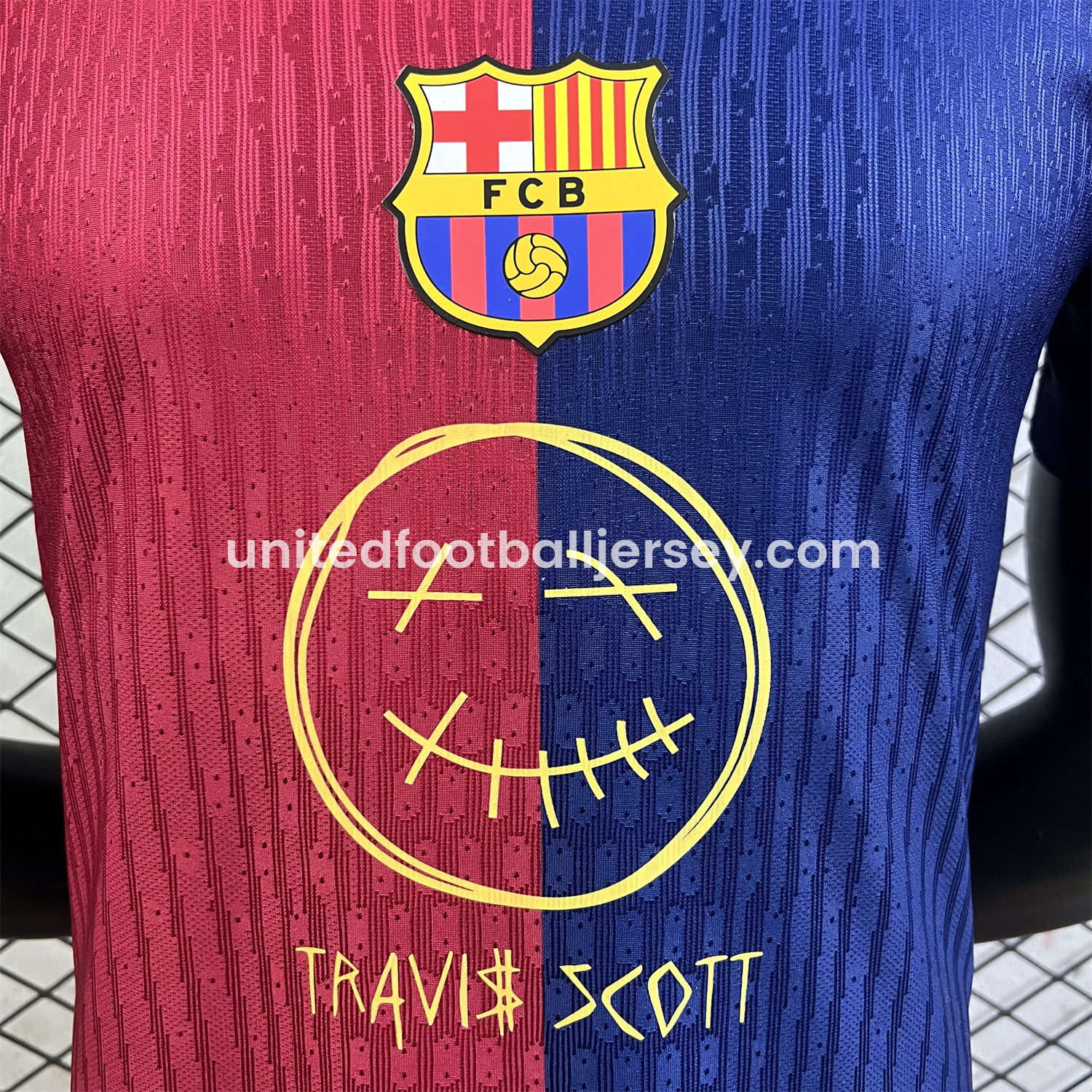 unitedfutballjersey-Barcelona x Travis Scott 24-25 Home Special Edition Jersey - Player Version