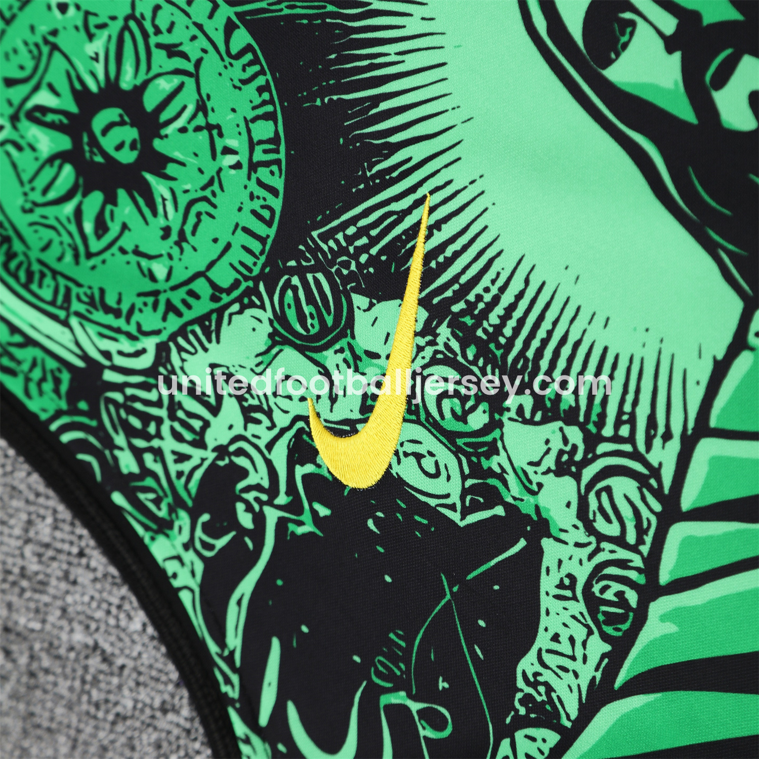 unitedfutballjersey-Brazil 25-26 Green Jesus Statue Vest Training Set - Green Vest & Black Shorts