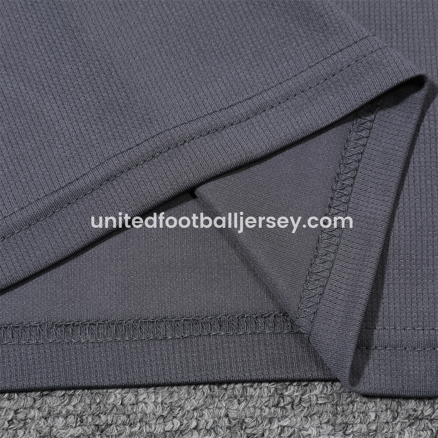 unitedfutballjersey-Argentina 25-26 POLO Short-Sleeve Training Set - Grey Top and Pants with Blue Stripes