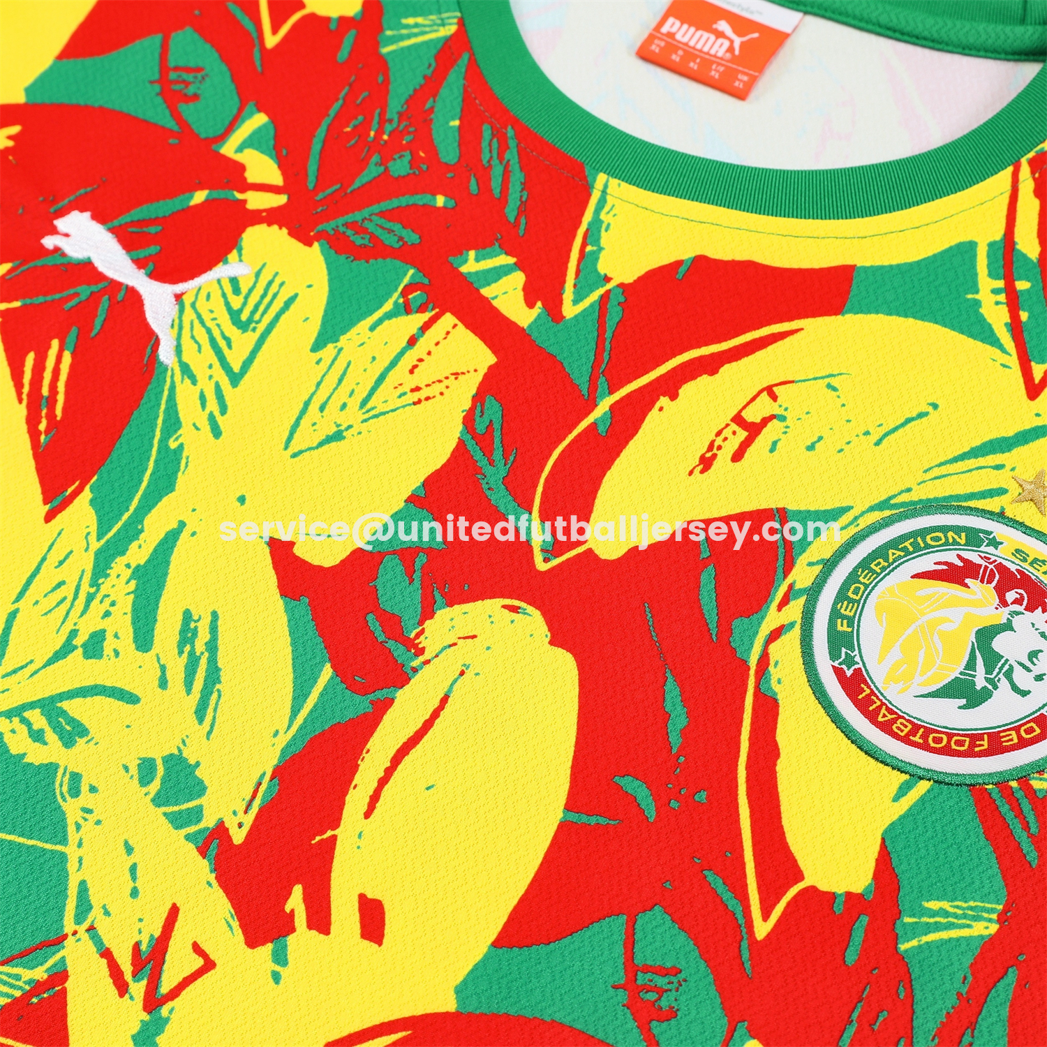 unitedfutballjersey-Senegal 2026 Short-Sleeve Training Set - Variegated Top and Green Shorts