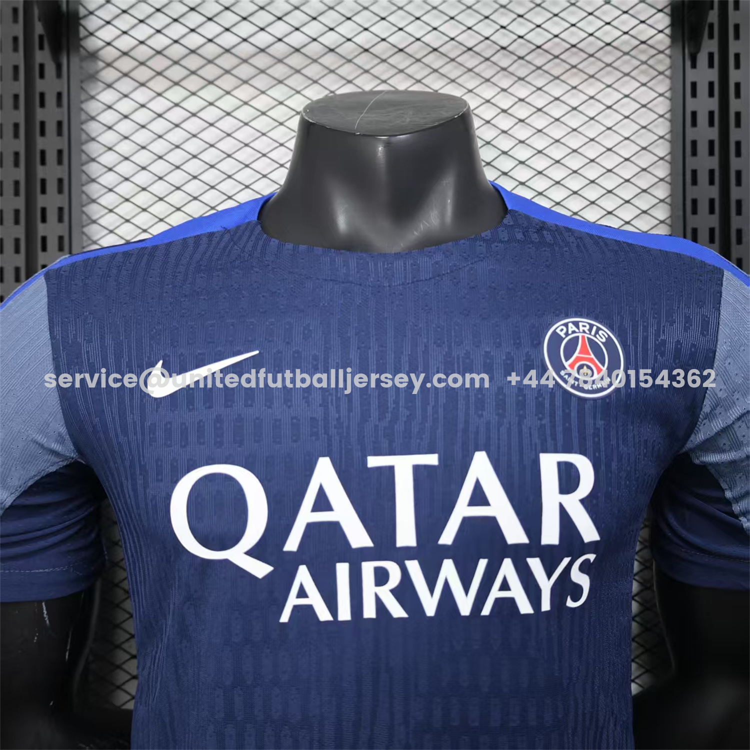 unitedfutballjersey-Paris Saint-Germain PSG Blue & Grey Special Jersey - Player Version
