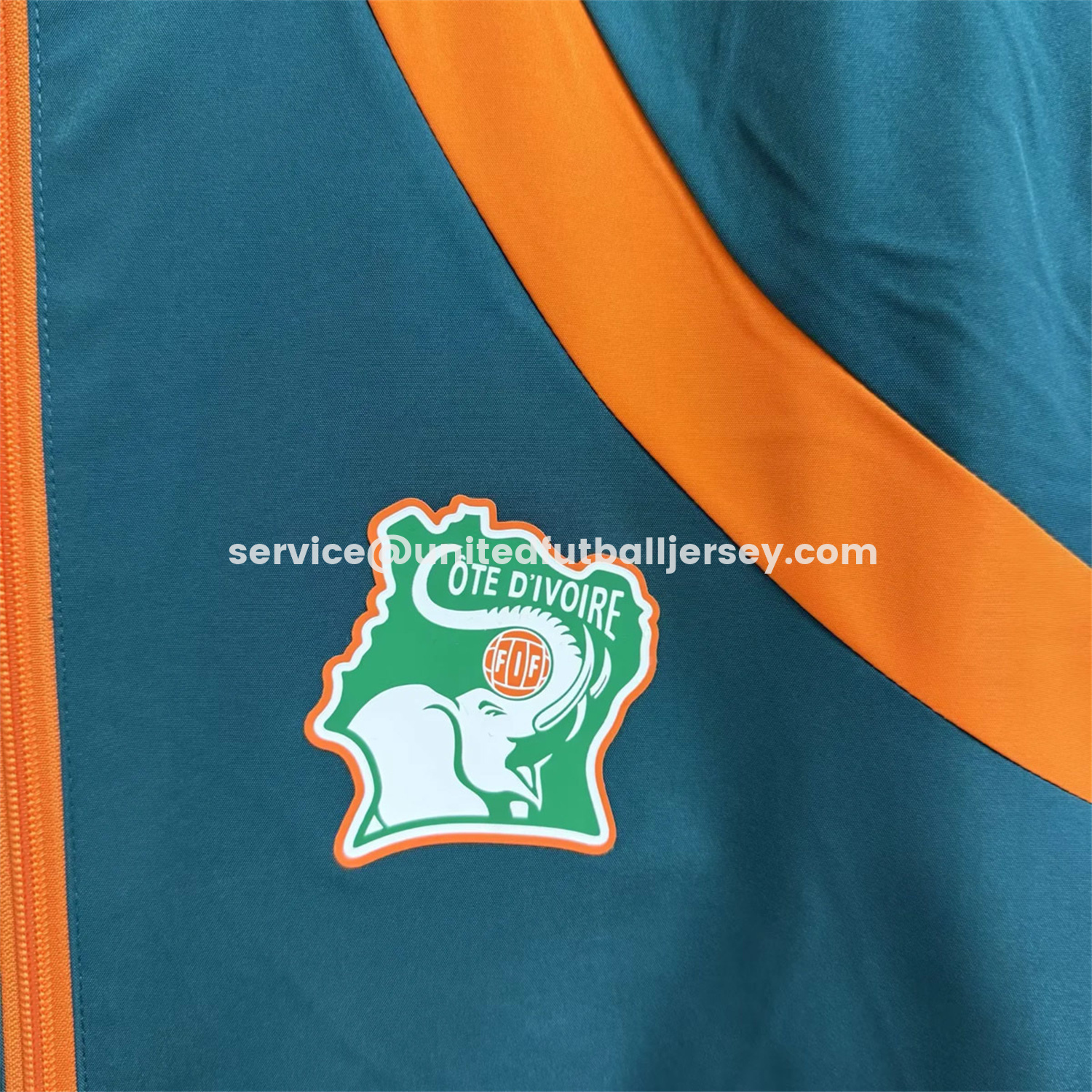 unitedfutballjersey-Ivory Coast 2026 Pre-Match Double Sided Reversible Windbreaker - Orange