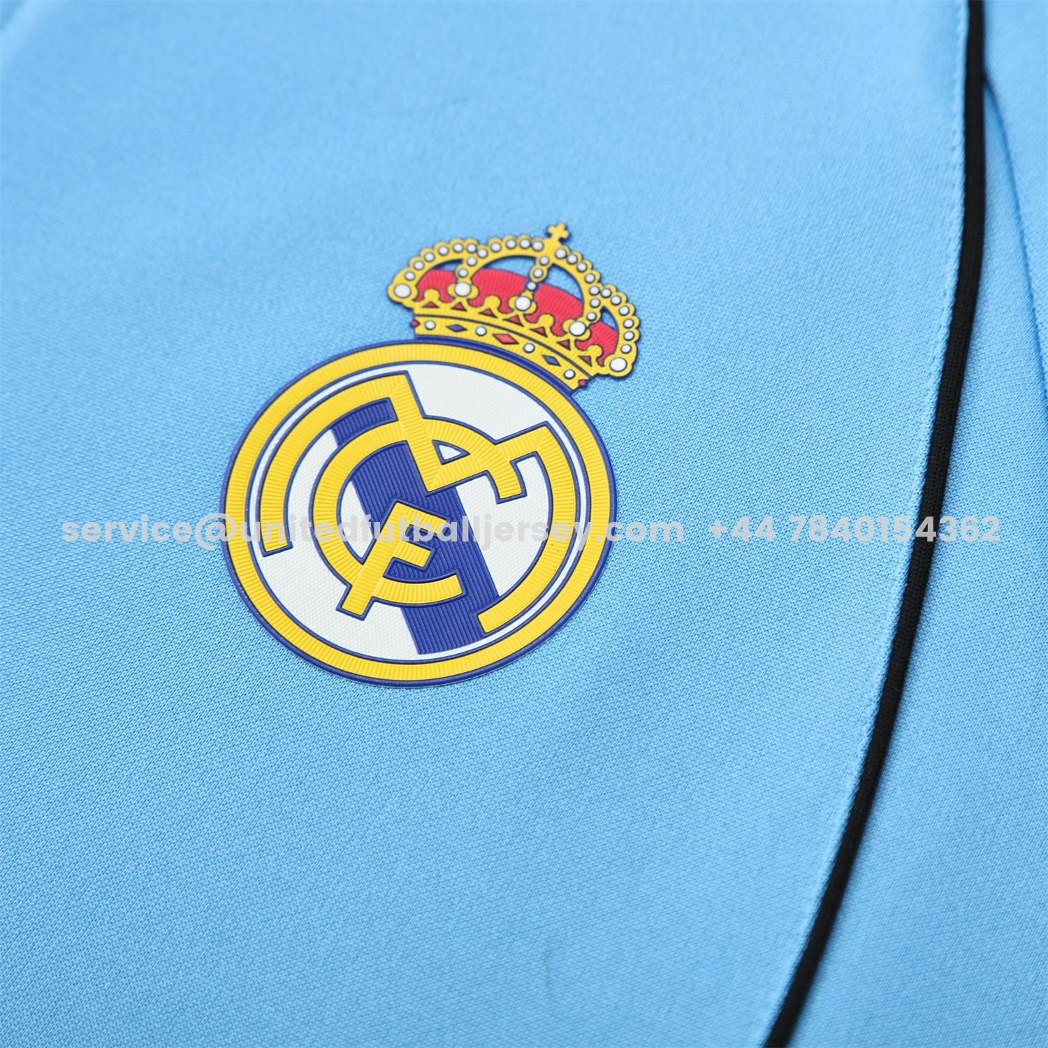 unitedfutballjersey-Real Madrid 25-26 Jacket Training Tracksuit - Light Blue Jackets & Deep Blue Pants