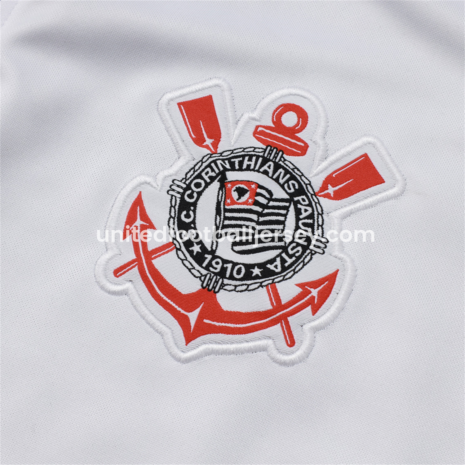unitedfutballjersey-Corinthians 25-26 Jacket Training Tracksuit - White Jackets & Black Pants