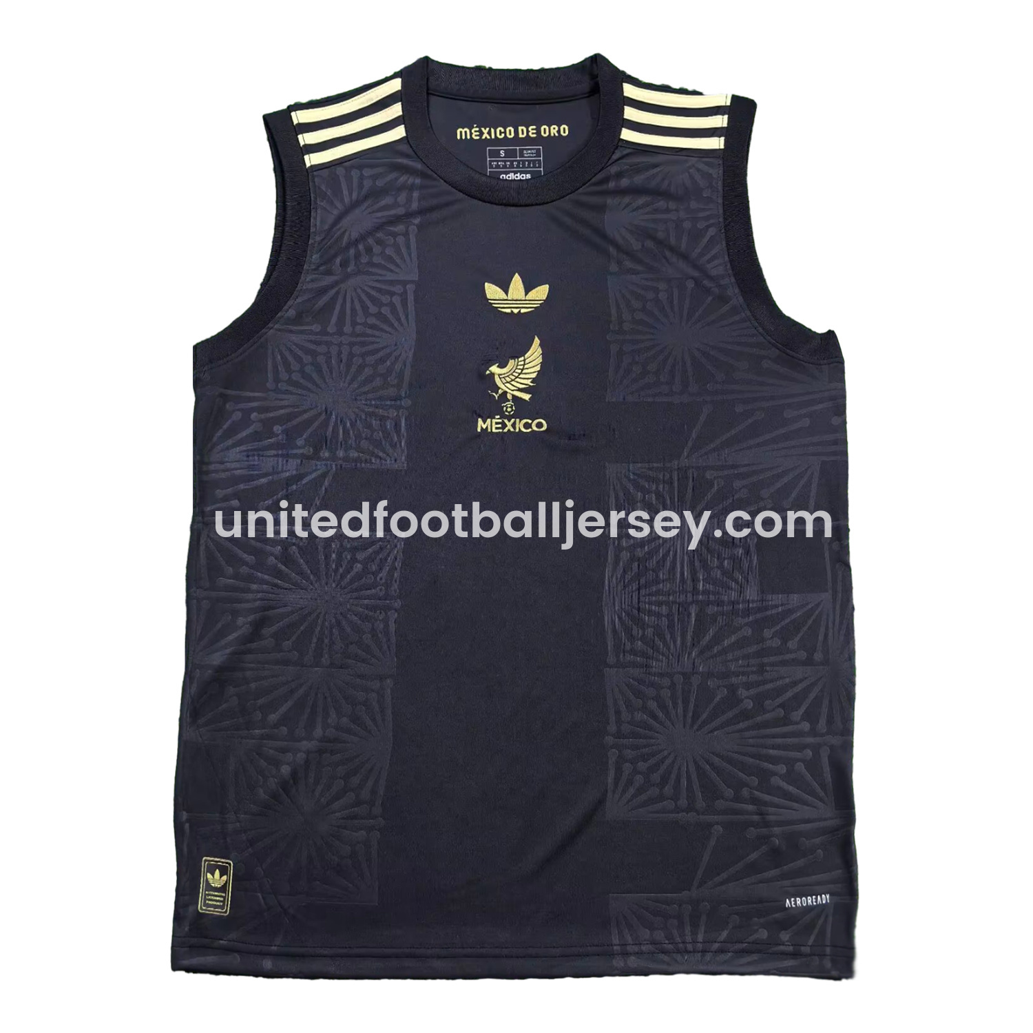 unitedfutballjersey-Mexico 2025 Gold Cup Black Special Edition Vest