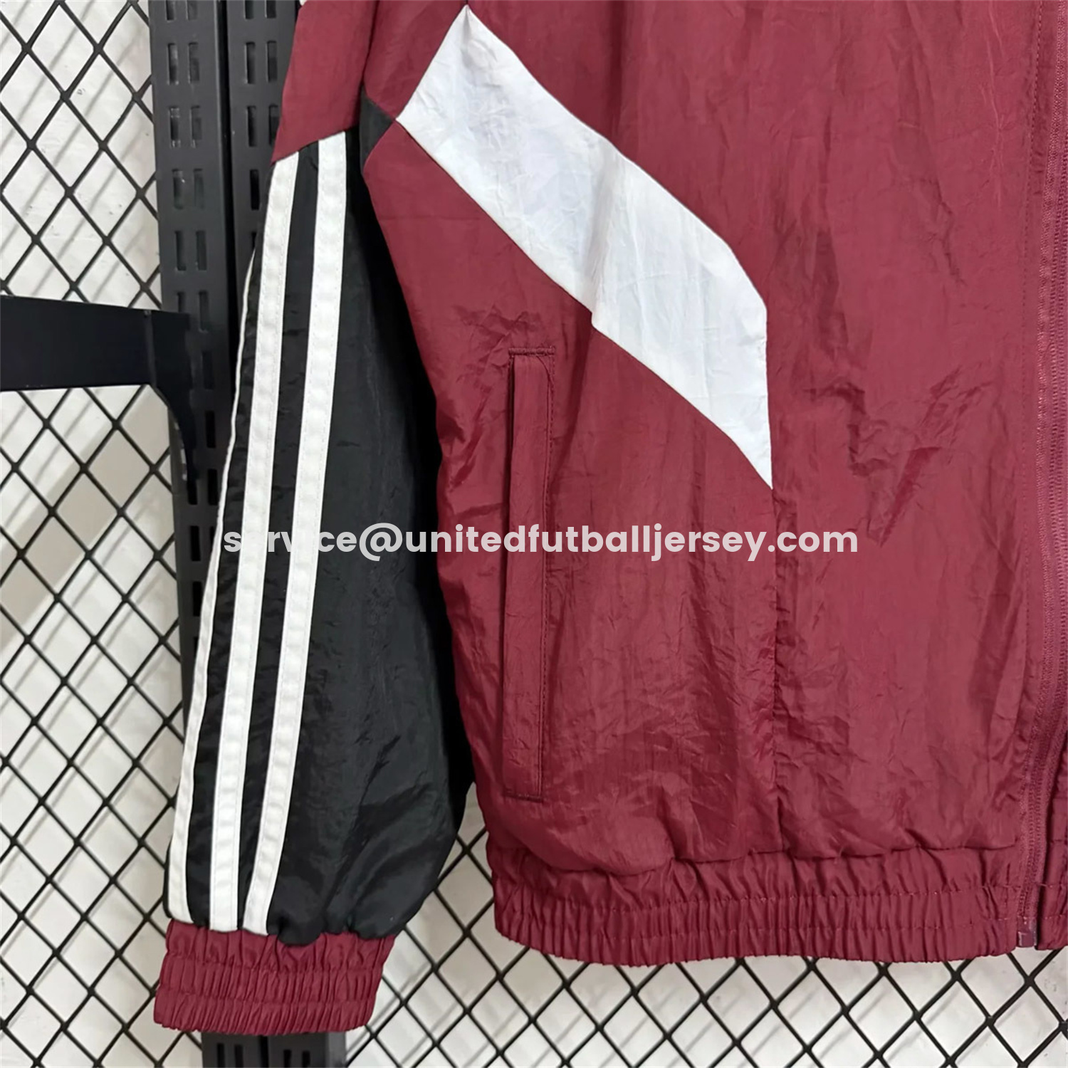 unitedfutballjersey-Ajax 25-26 Training Windbreaker Jacket - Wine Red