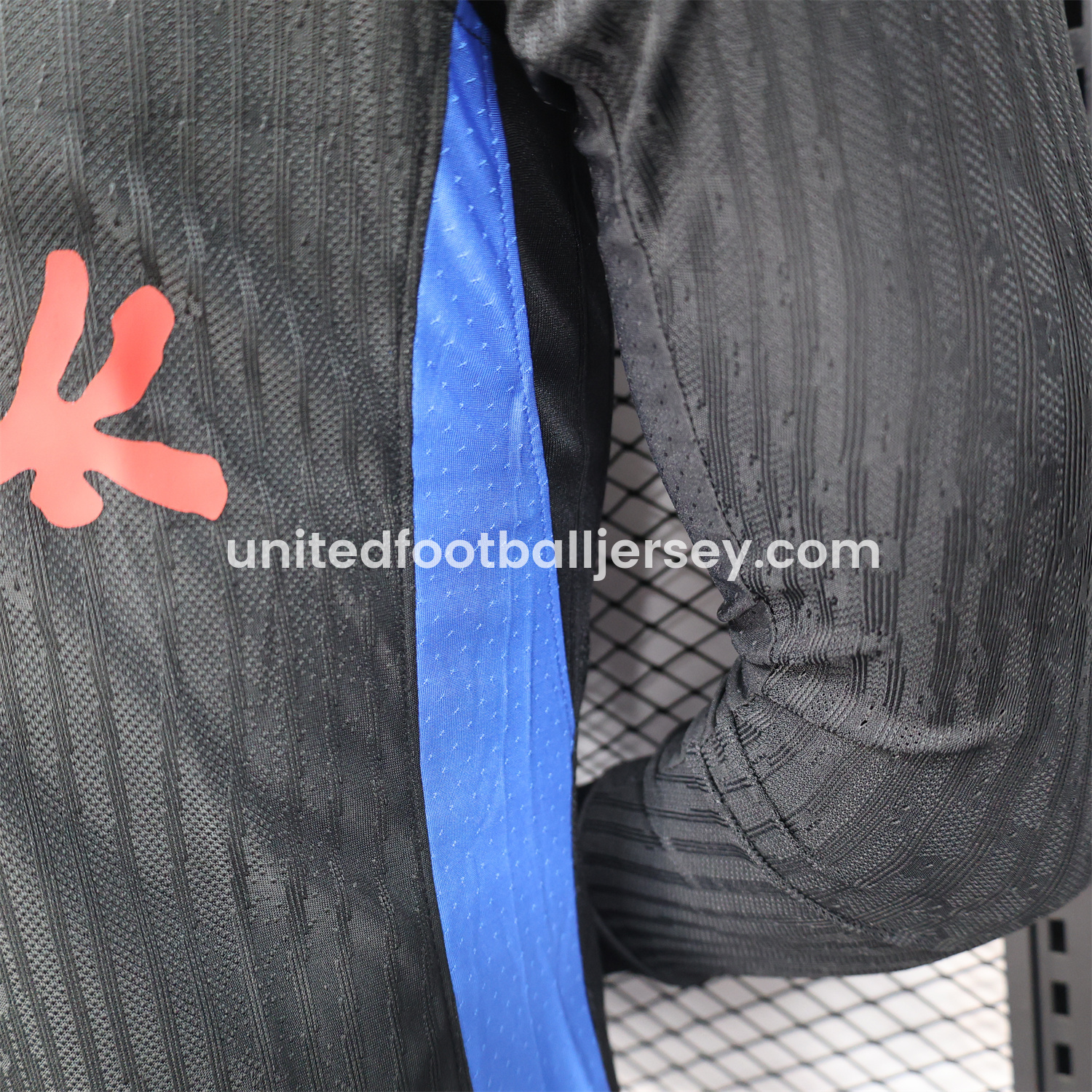 unitedfutballjersey-Barcelona x Travis Scott 24-25 Away Black Long Sleeves Jersey - Player Version