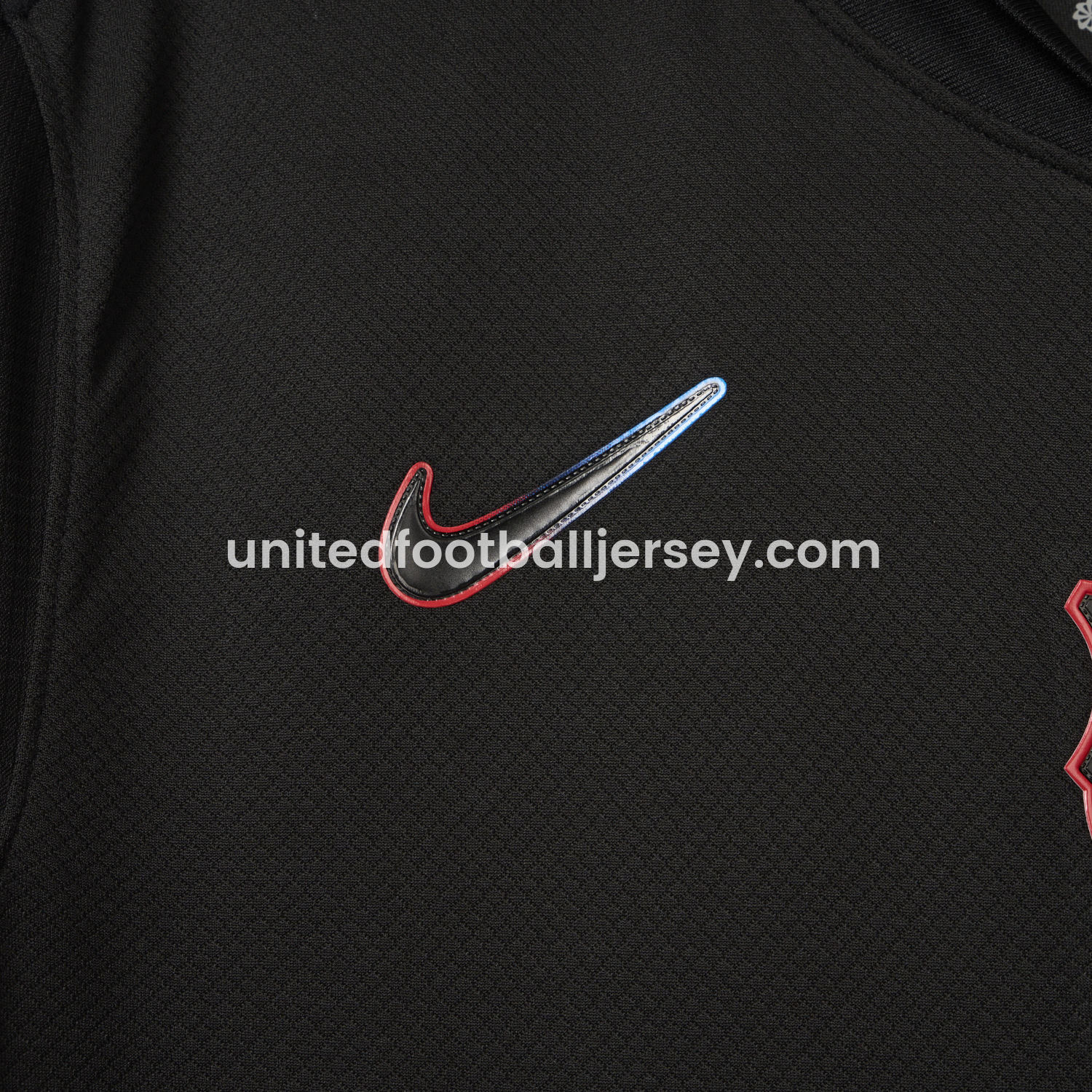 unitedfutballjersey-Barcelona x Travis Scott 24-25 Away Pure Black Jersey - Fans Version