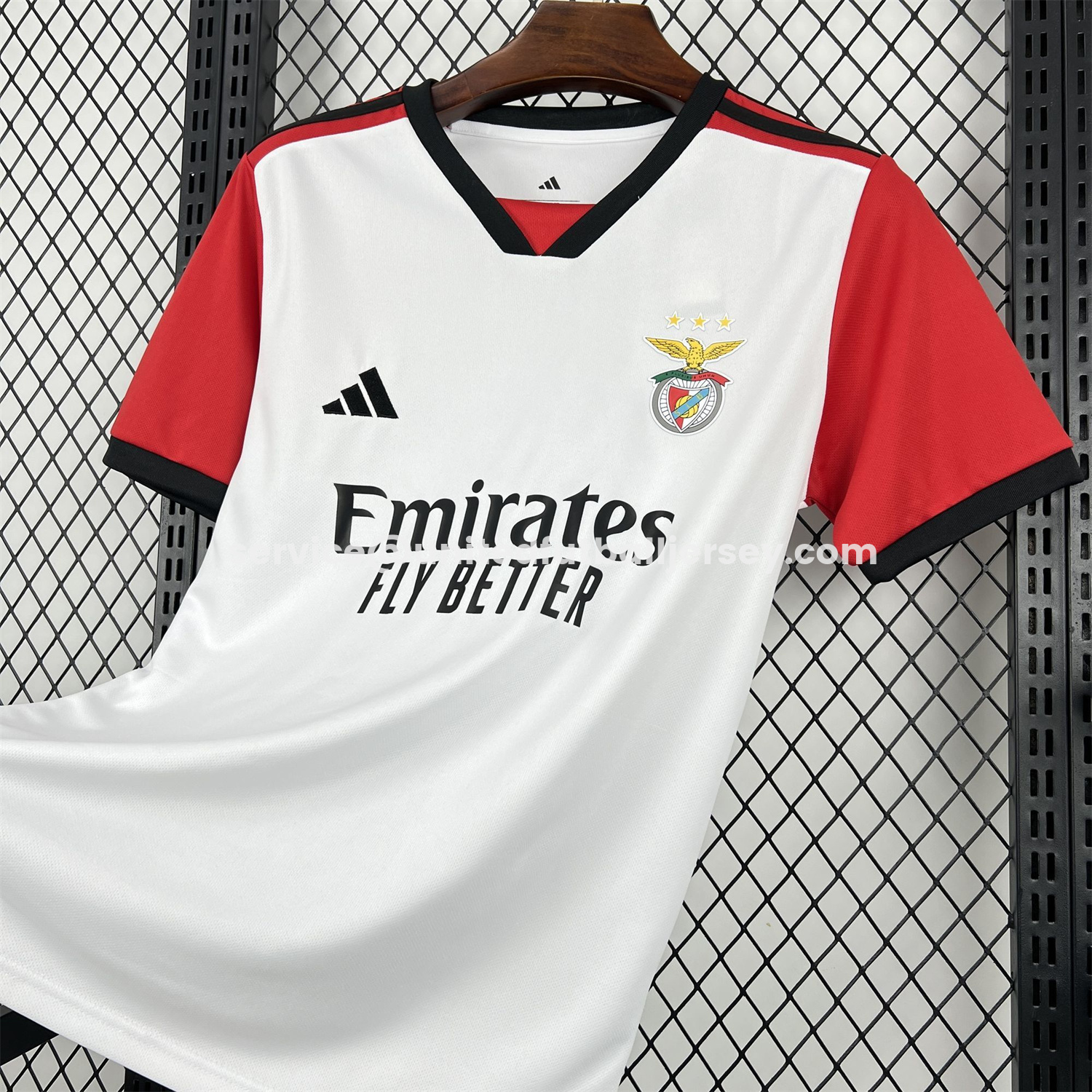 unitedfutballjersey-Benfica 25-26 Red Sleeves White Special Jersey - Fans Version