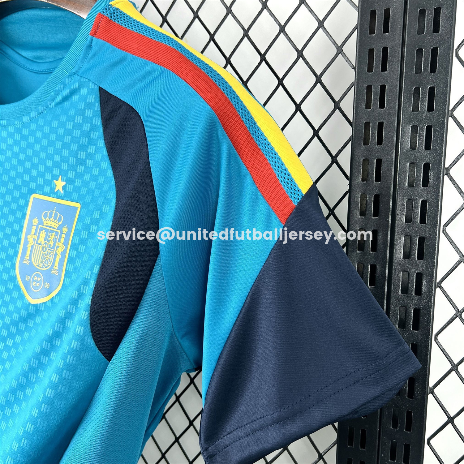 unitedfutballjersey-Spain 2026 Lake Blue Pre-Match Training Jersey - Fans Version