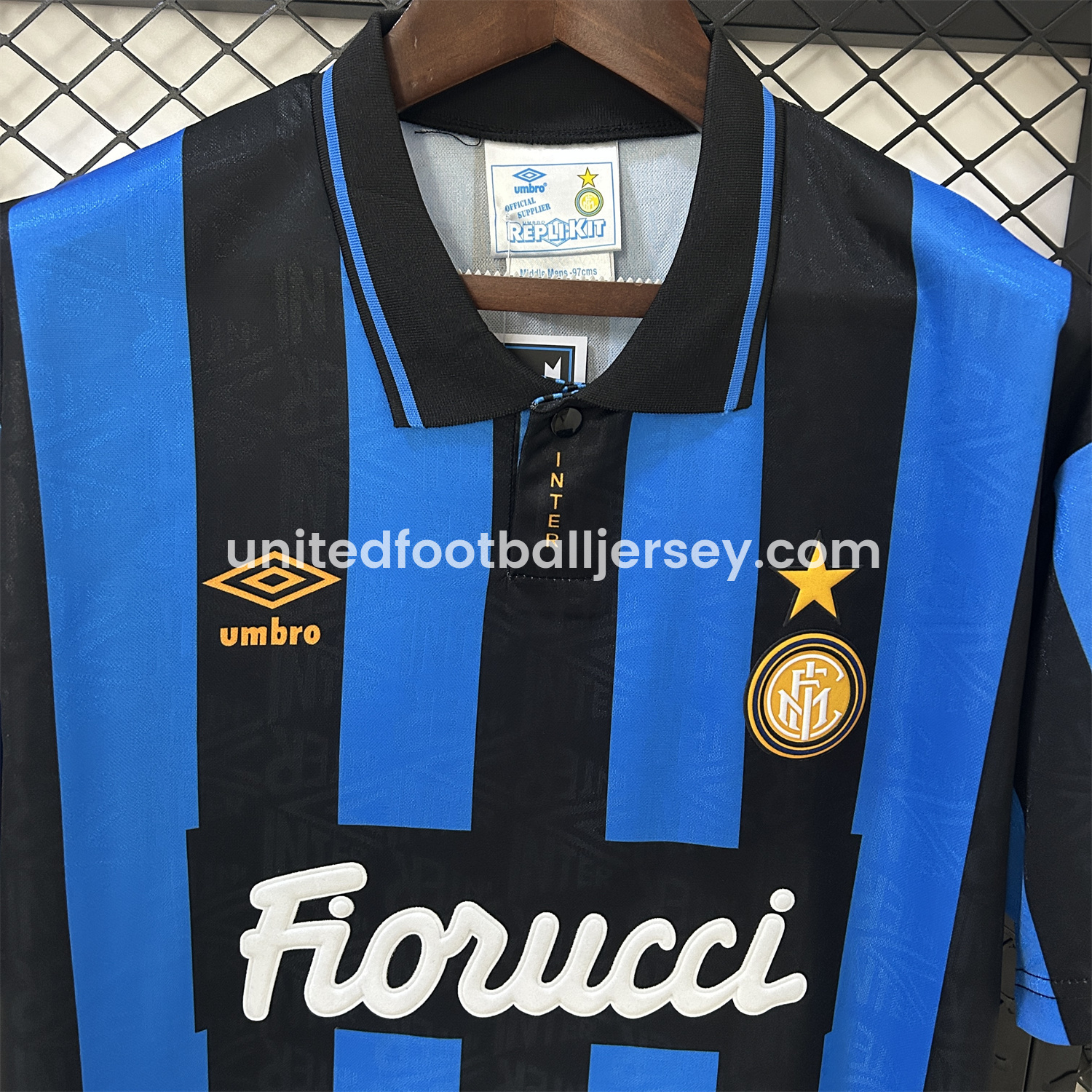 unitedfutballjersey-Retro Inter Milan 1992-94 Home Jersey