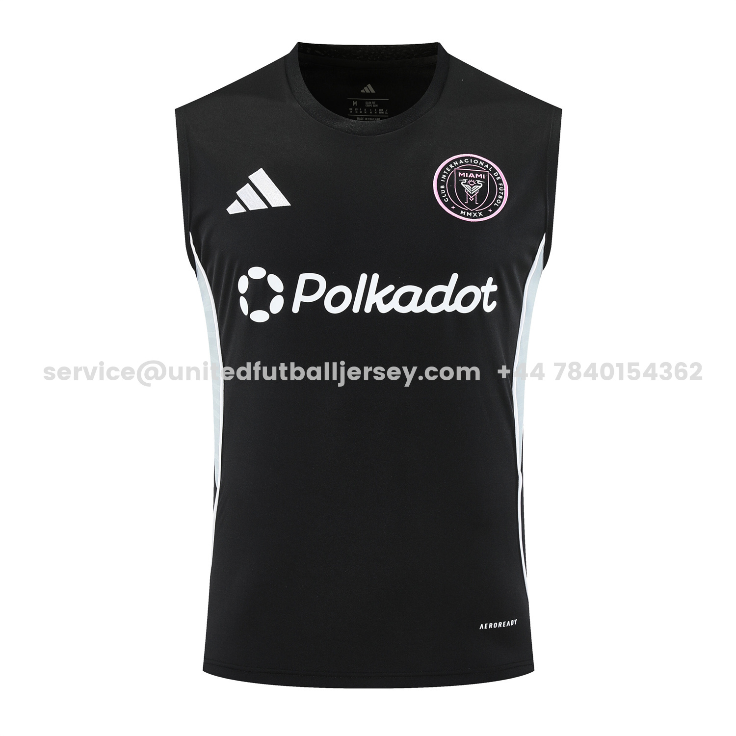 unitedfutballjersey-INT M.A.M 25-26 Vest Training Set - Black And Light Grey Vest & Black Shorts