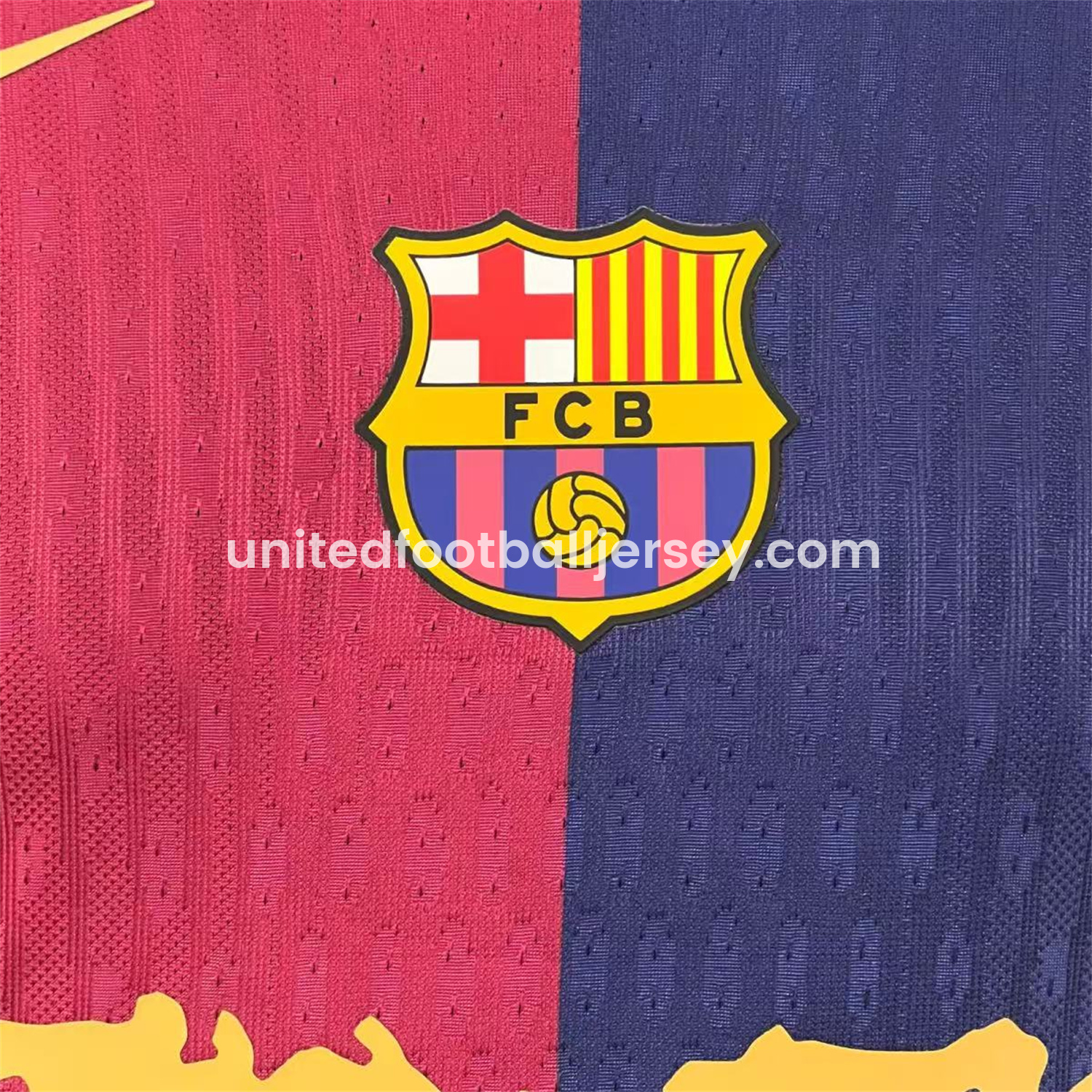 unitedfutballjersey-Barcelona x Travis Scott 24-25 Home Long Sleeves Jersey - Player Version