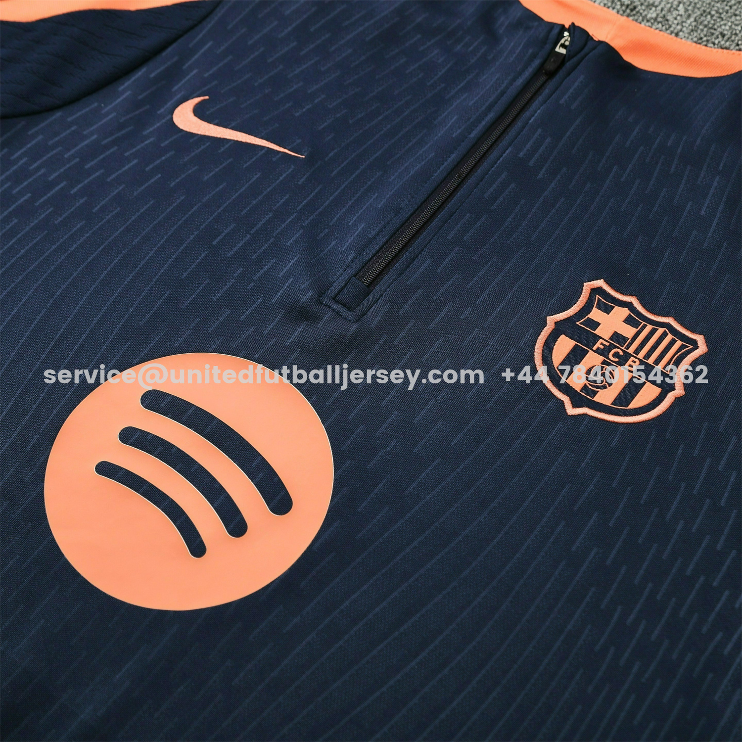 unitedfutballjersey-Barcelona 25-26 Long Sleeve Training Set - Deep Blue Top and Deep Blue Pants