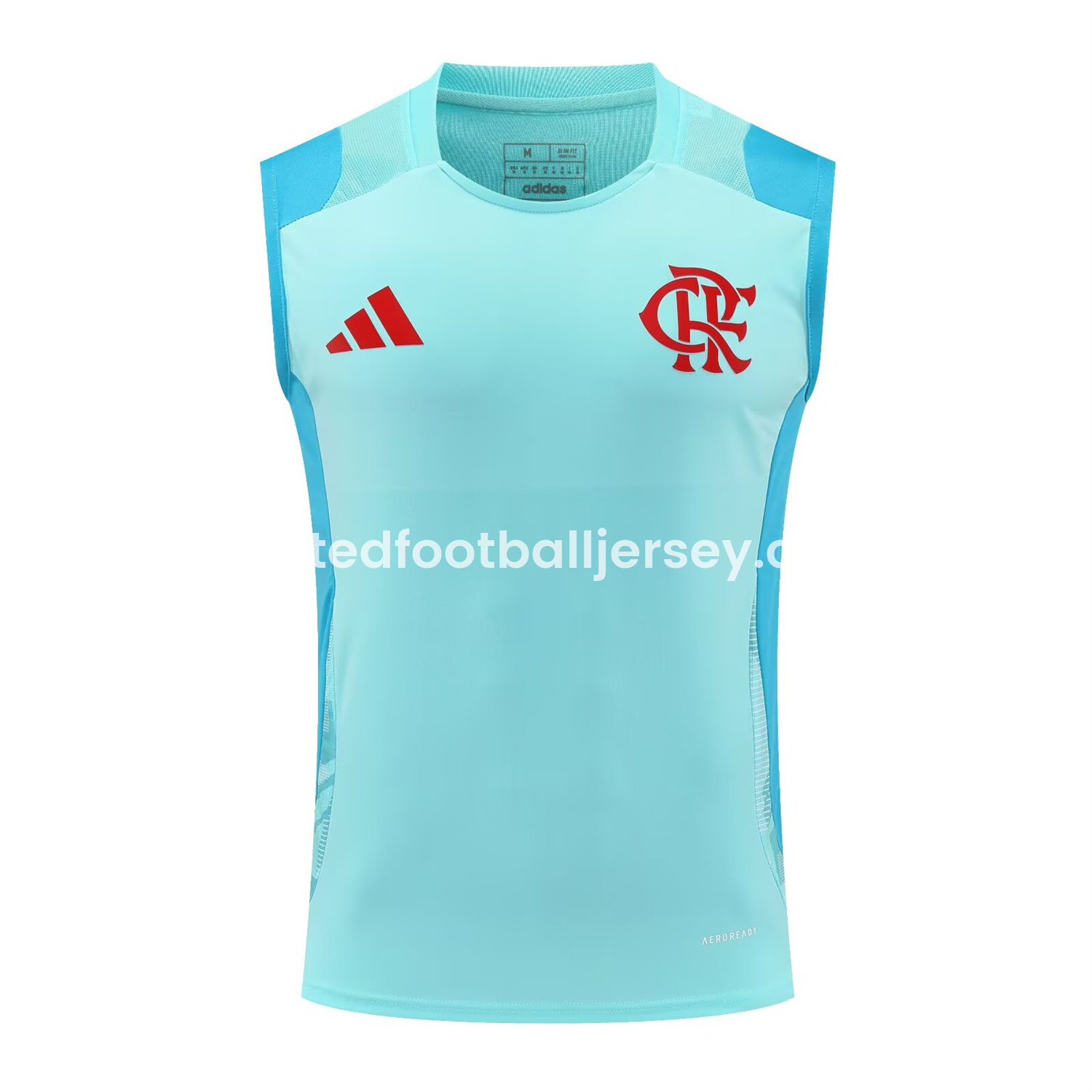 unitedfutballjersey-Flamengo 25-26 Vest Training Set - Light Blue With Royal Blue