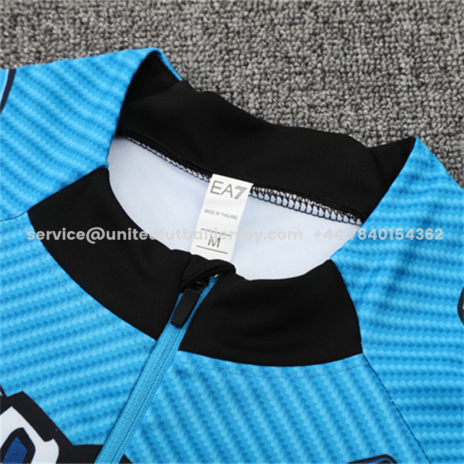 unitedfutballjersey-Napoli 25-26 Kids Long Sleeve Training Set - Blue Mecha Top & Black Pants