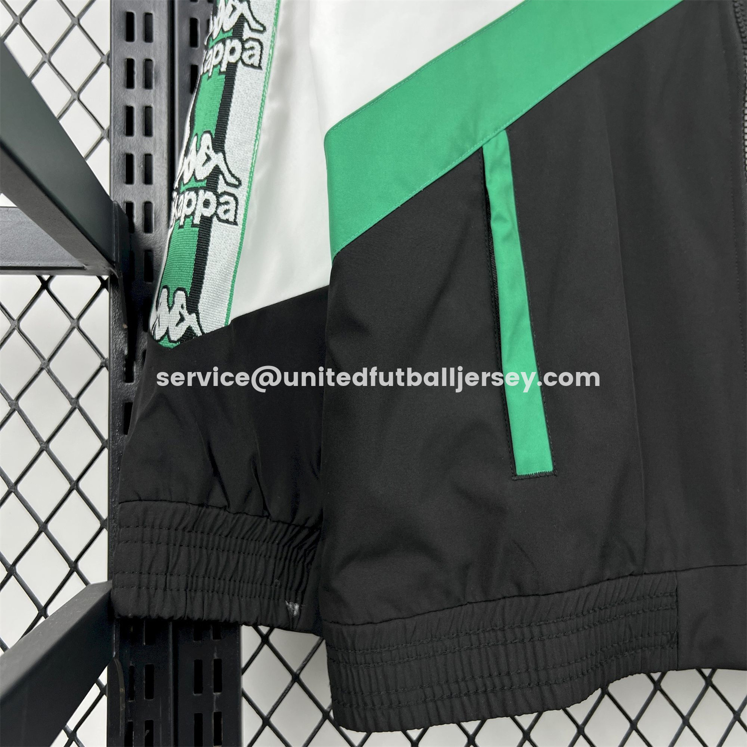 unitedfutballjersey-Retro Real Betis 1995-96 Black And White Windbreaker