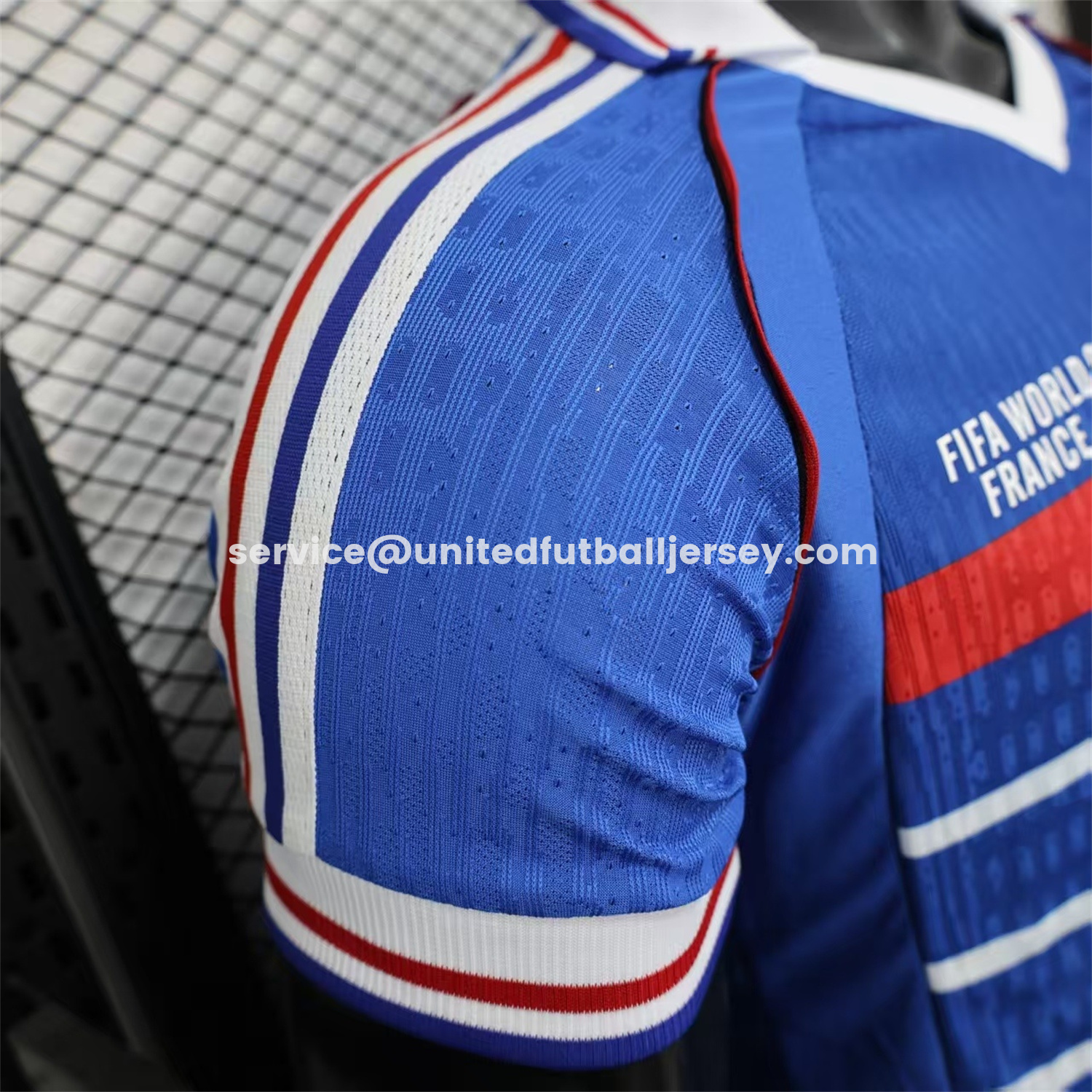 unitedfutballjersey-Retro France 1998 Home Blue Jersey - Player Version