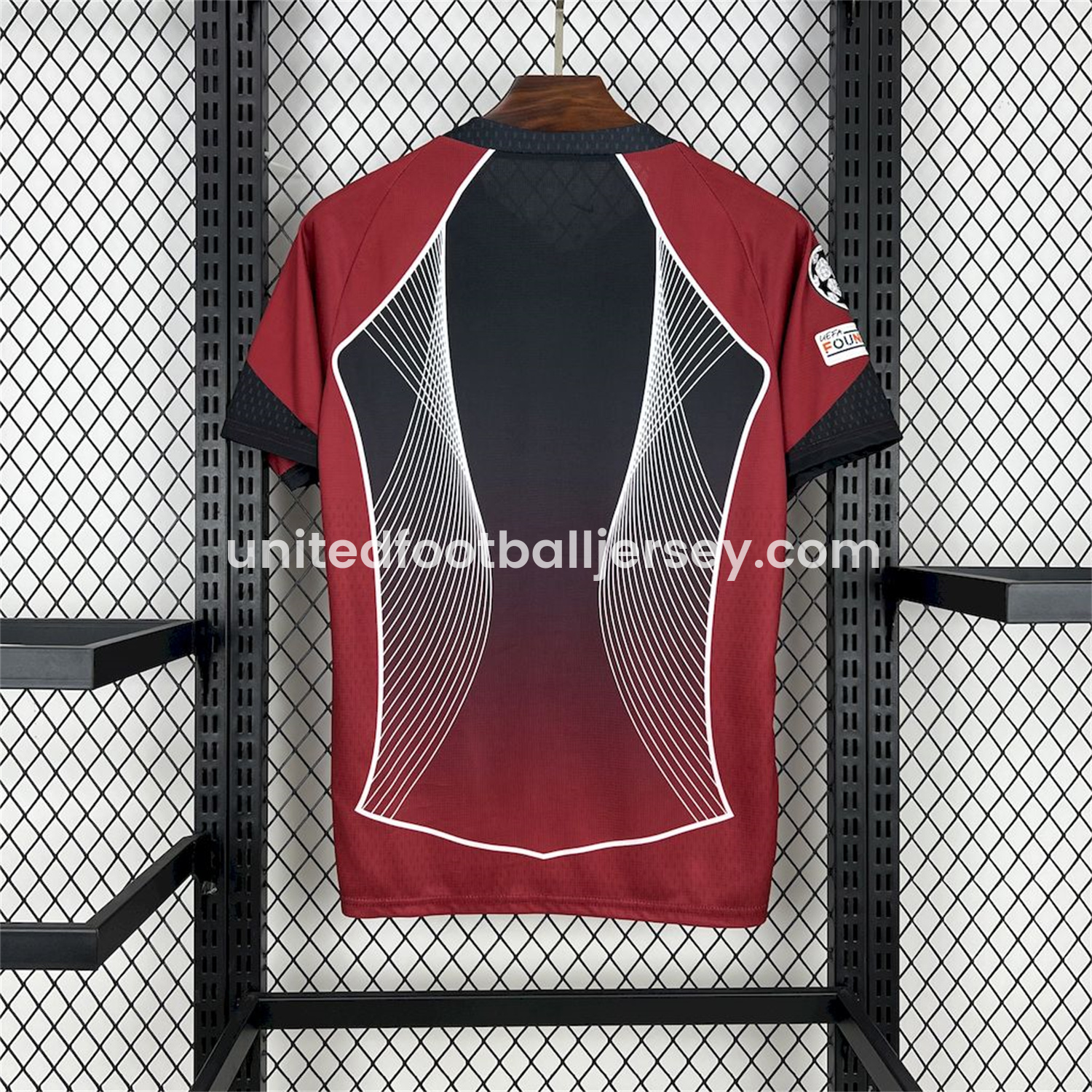 unitedfutballjersey-Barcelona 25-26 T90 Red Black Gradient and White Lines Special Jersey - Fans Version