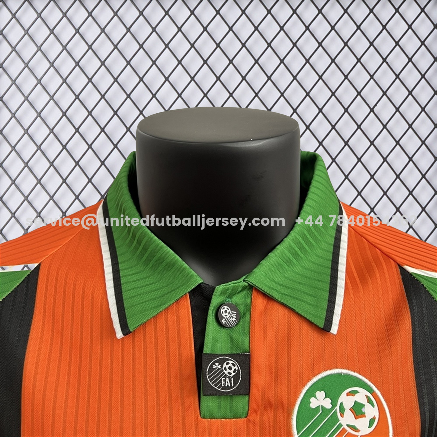 unitedfutballjersey-Retro Ireland 1996-97 Away Orange Jersey