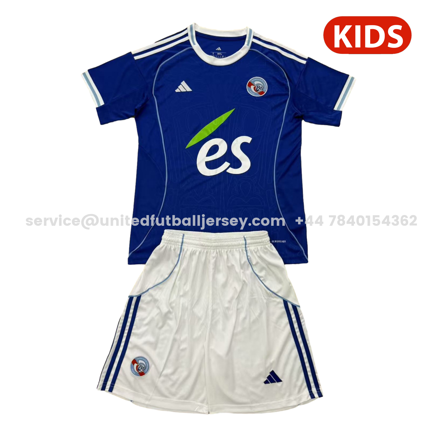 unitedfutballjersey-Strasbourg 25-26 Home Kids Kit