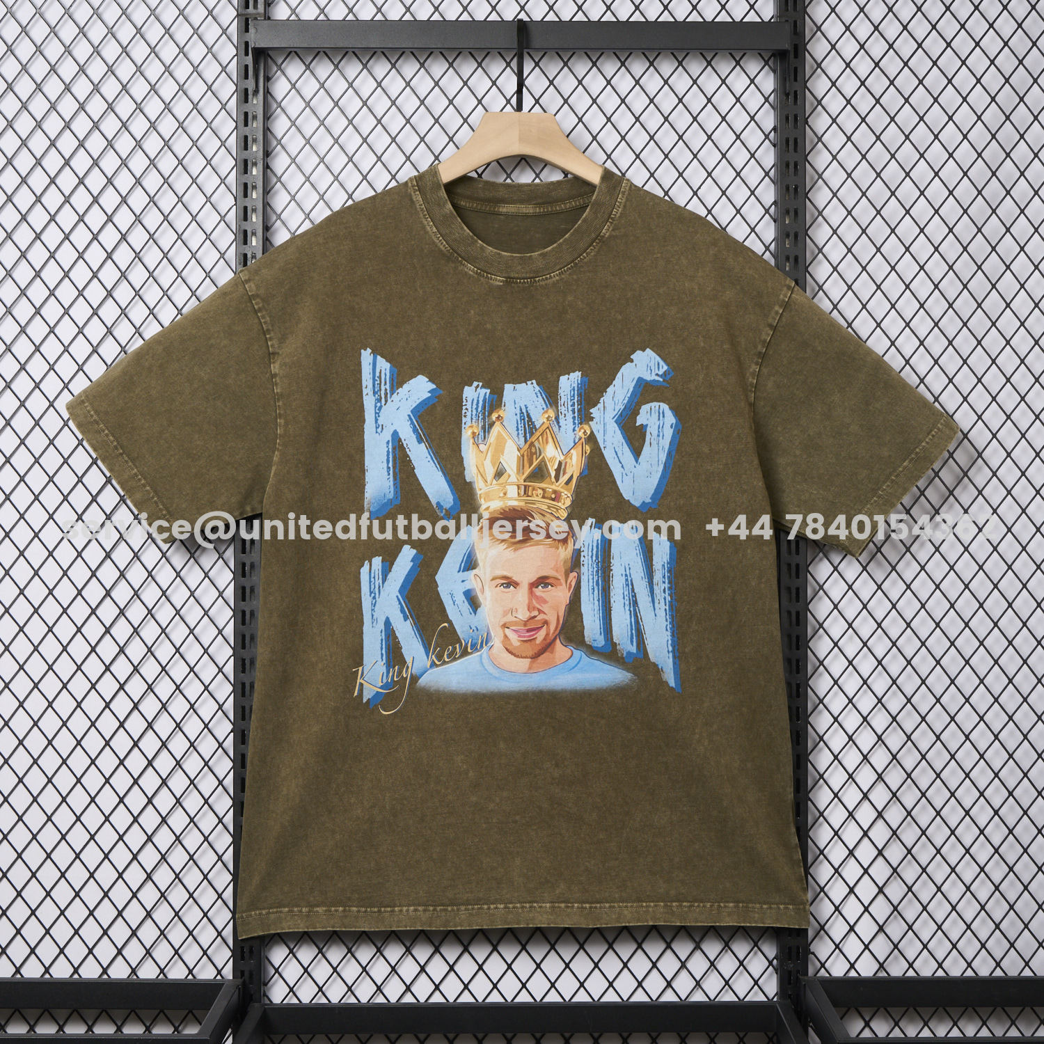 unitedfutballjersey-Manchester City Kevin De Bruyne King Oversized Washed T-Shirt